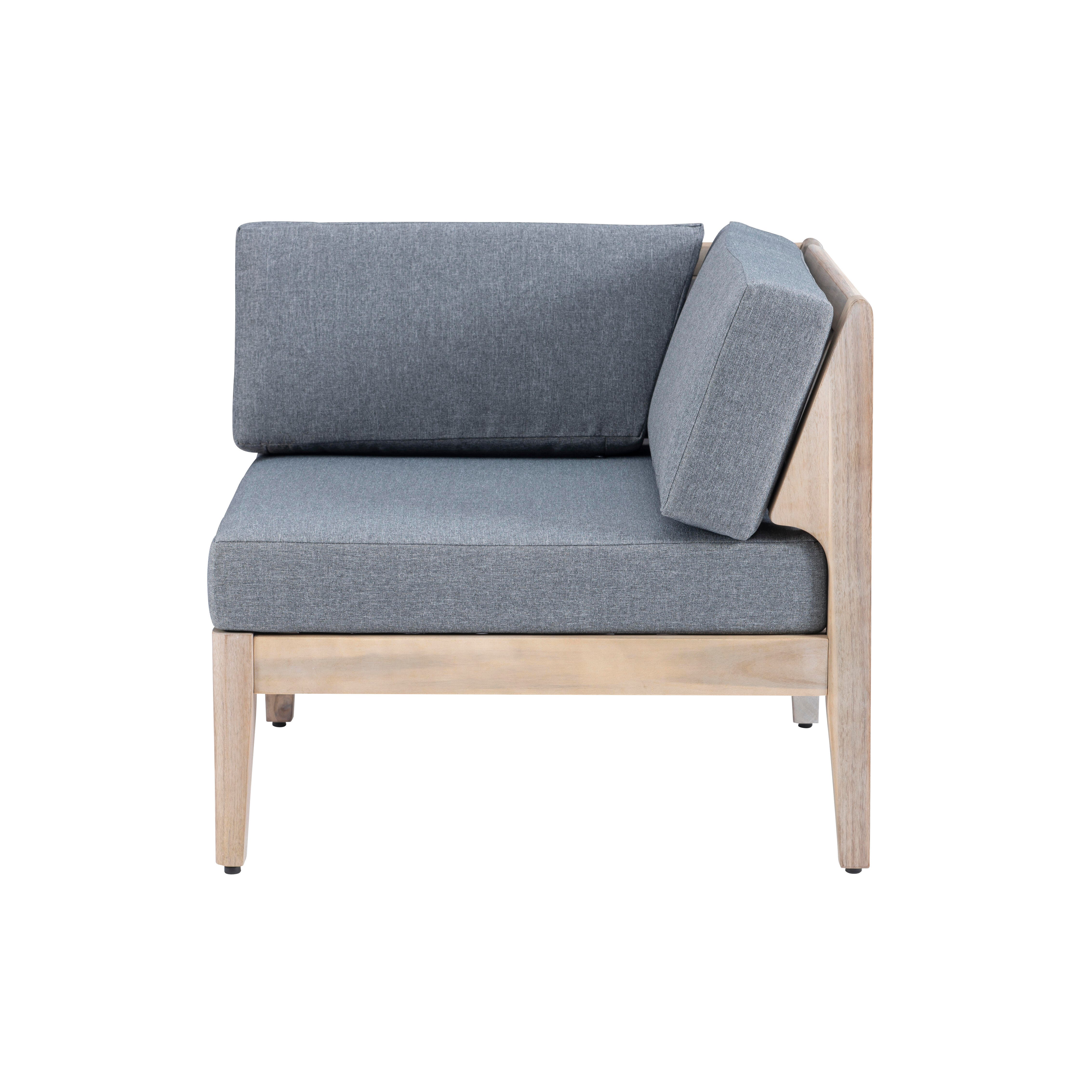 Linon Parker 4-Piece Outdoor Sectional Set, Natural, large