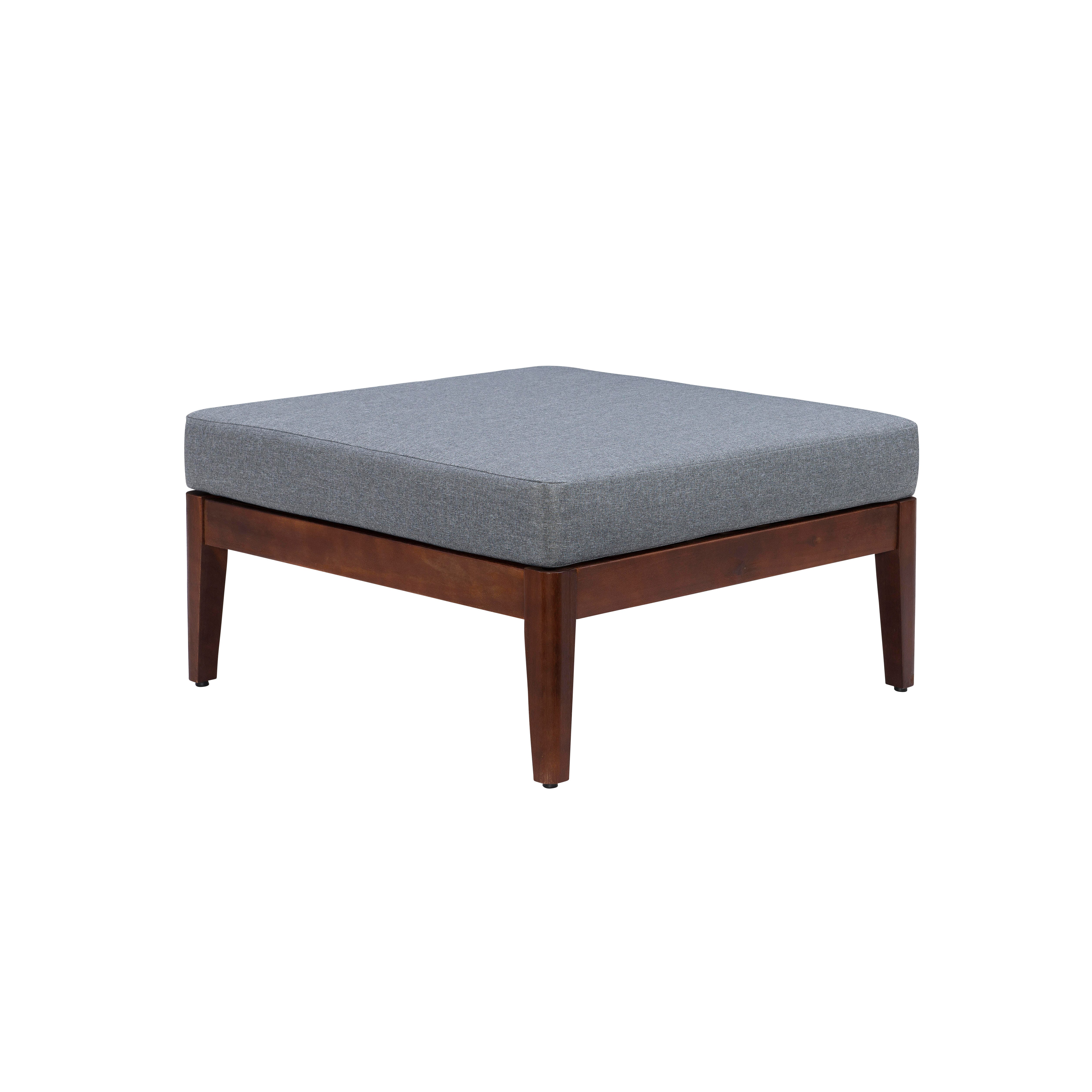 Linon Parker 4-Piece Outdoor Sectional Set, Walnut, large