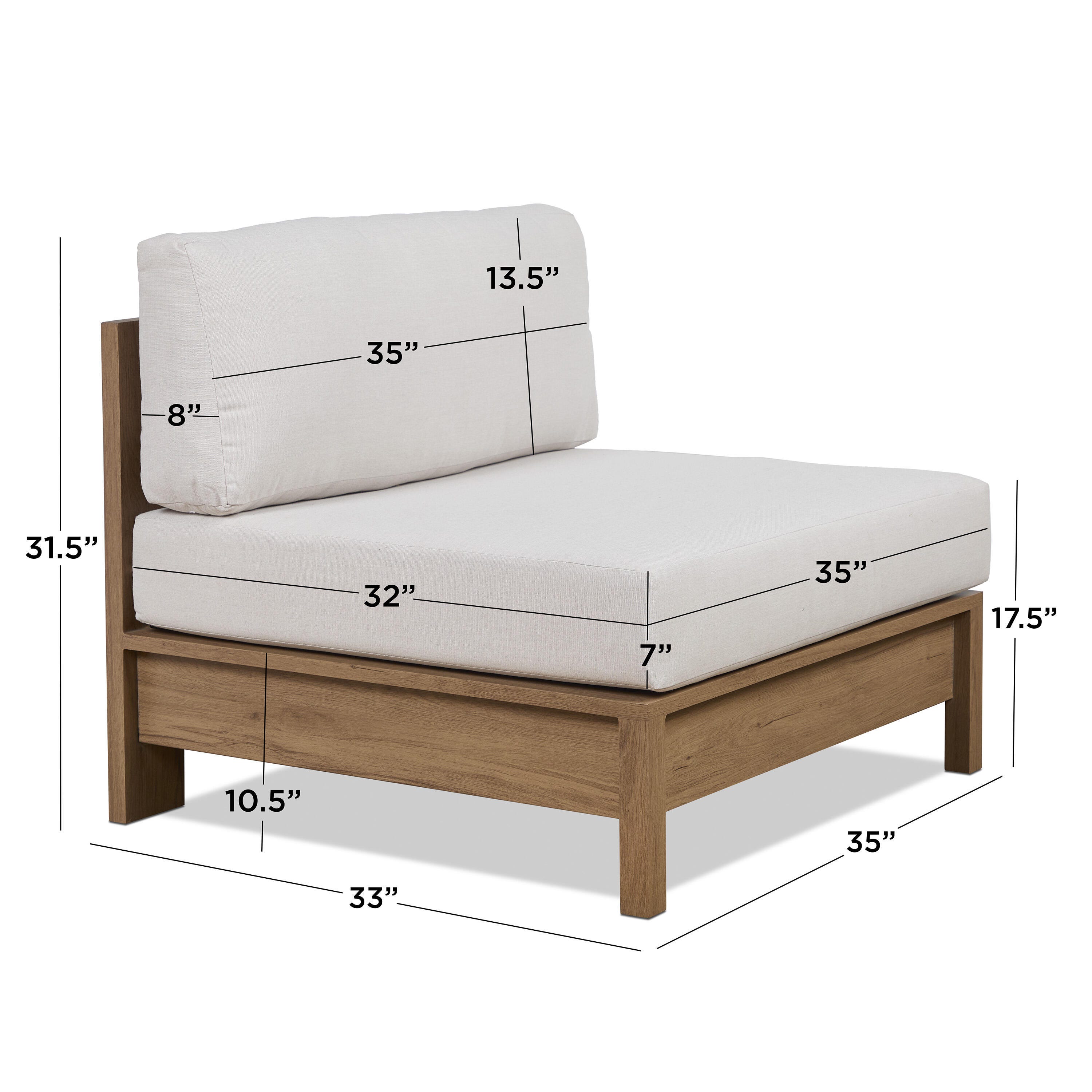 Real Flame Stratton 5-Piece Outdoor Sectional, , large