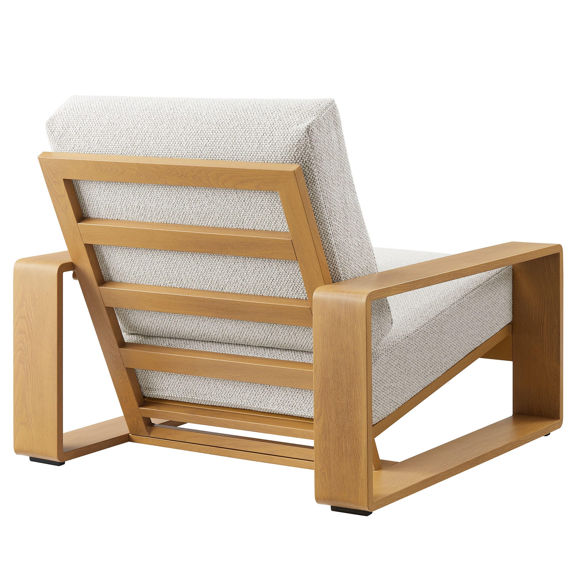 Modway Lirienne Outdoor Lounge Chair (Set of 2), Ivory/Natural, large