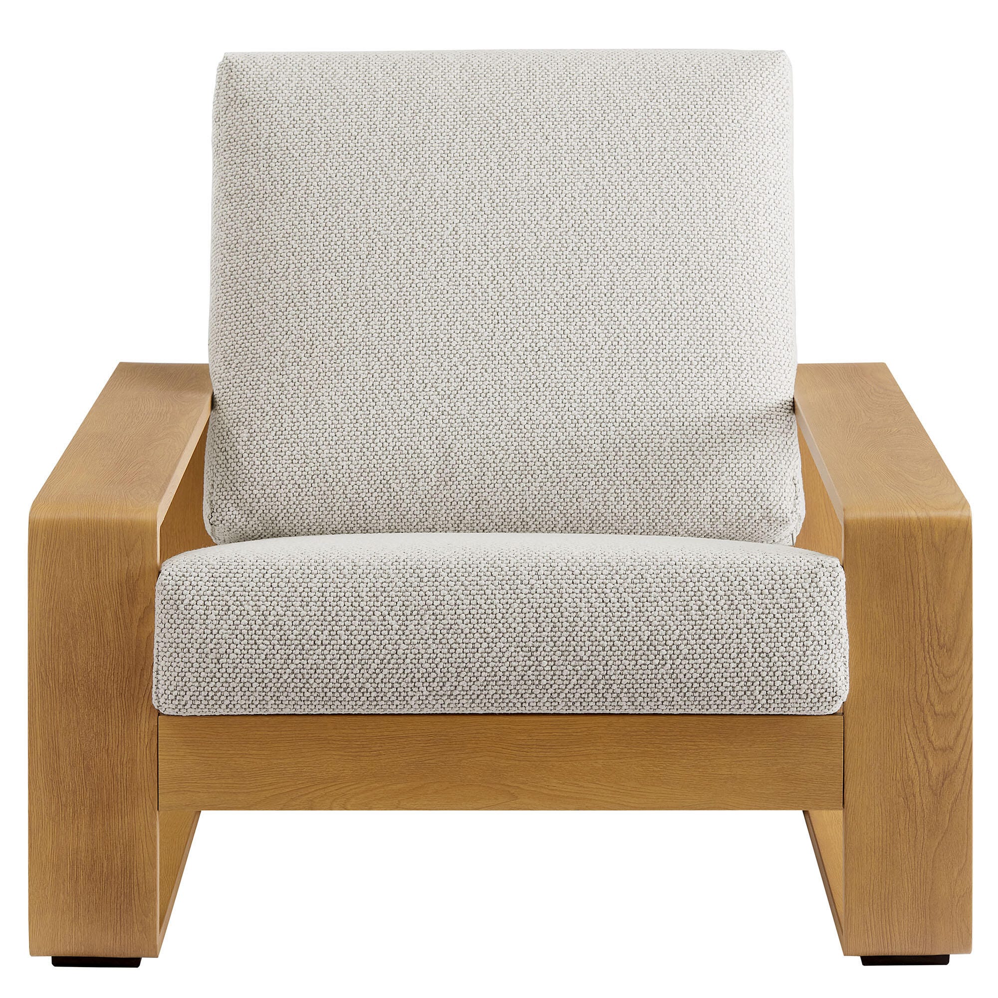 Modway Lirienne Outdoor Lounge Chair (Set of 2), Ivory/Natural, large