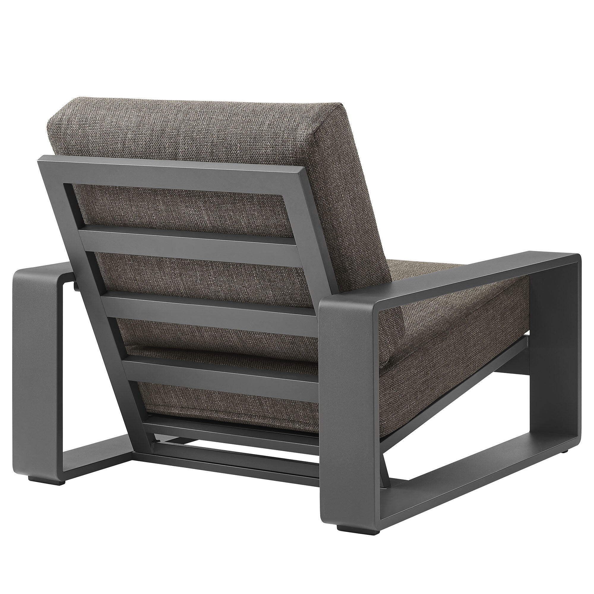Modway Lirienne Outdoor Lounge Chair (Set of 2), Smoke, large