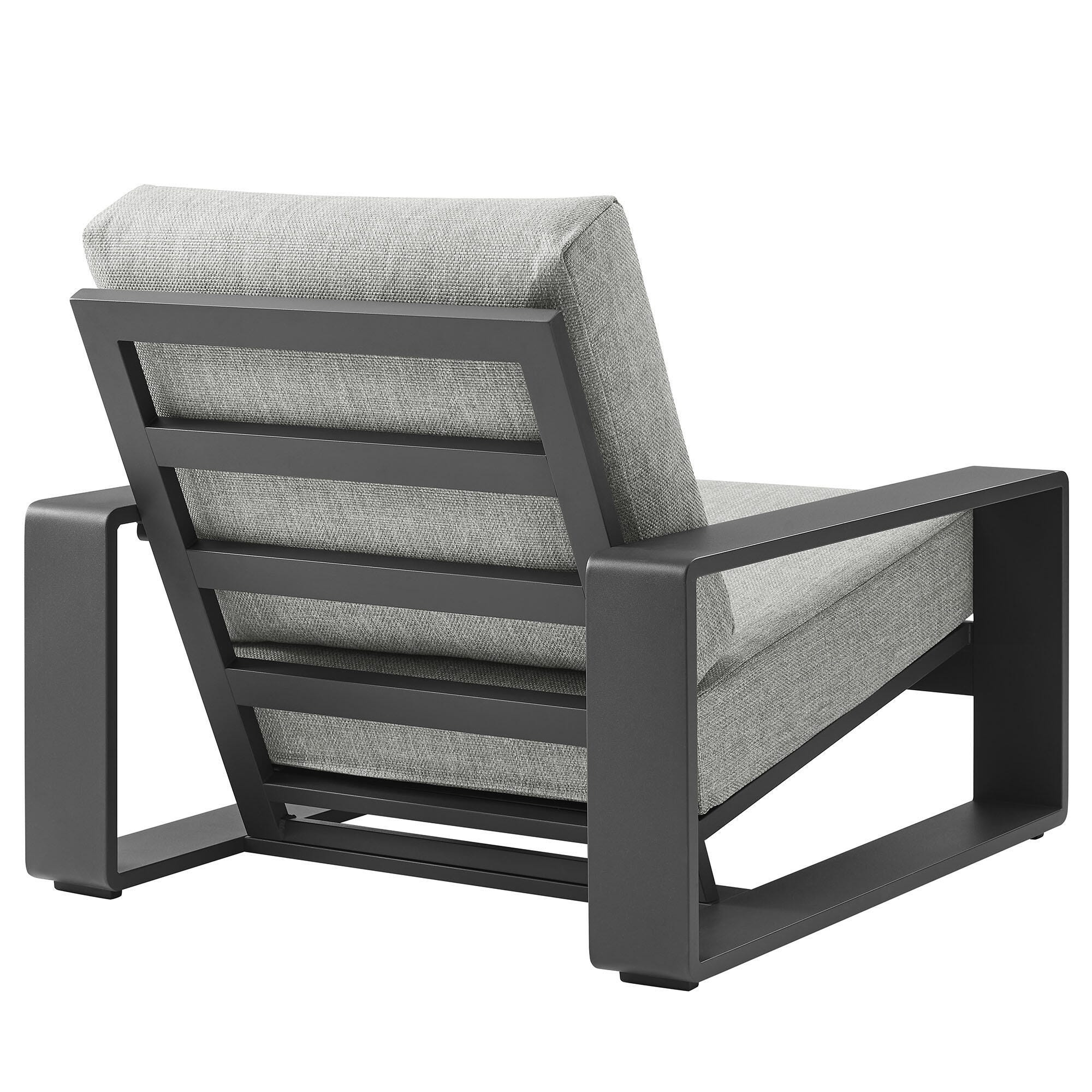 Modway Lirienne Outdoor Lounge Chair (Set of 2), Light Gray, large
