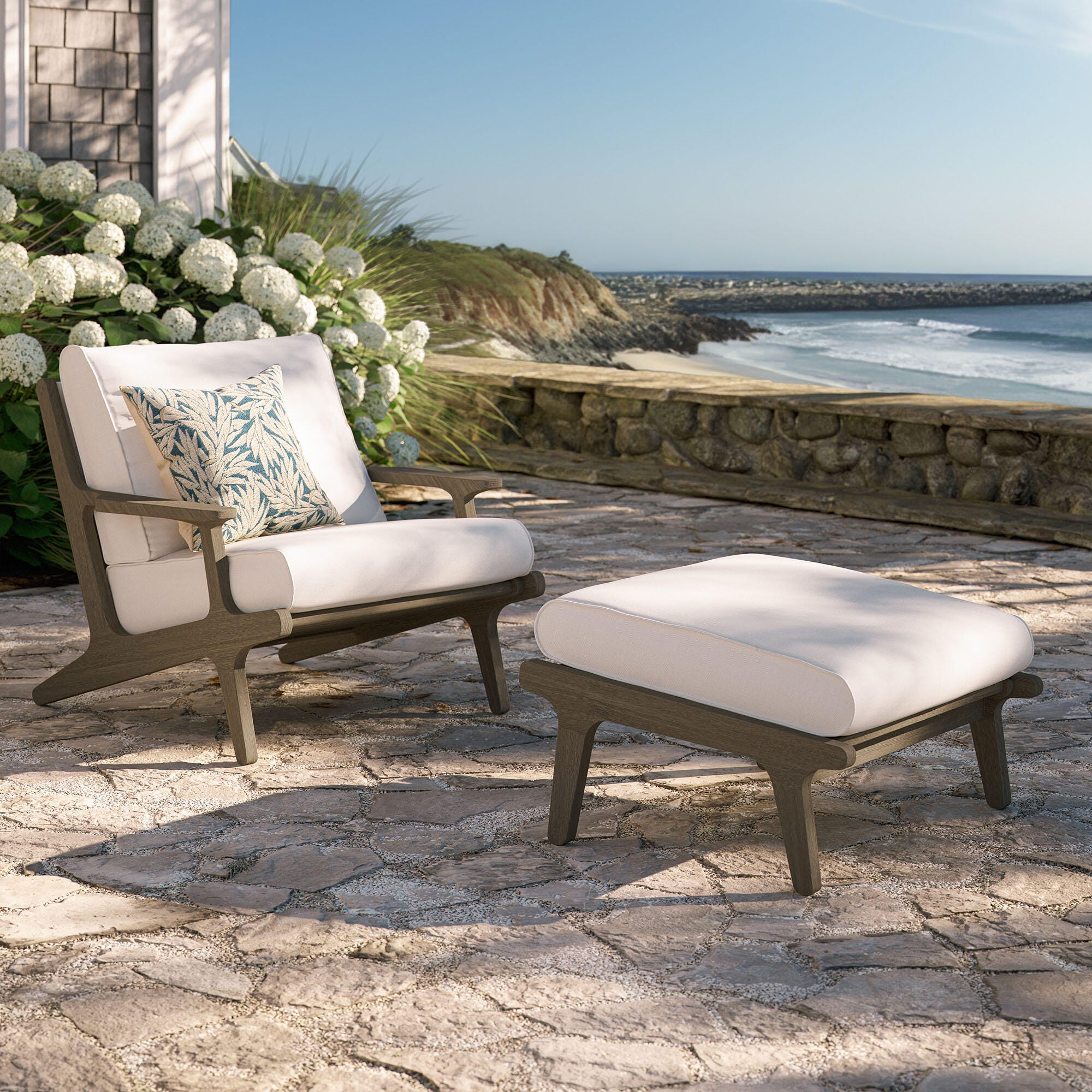 Modway Saratoga Outdoor Lounge Chair and Ottoman, , rollover