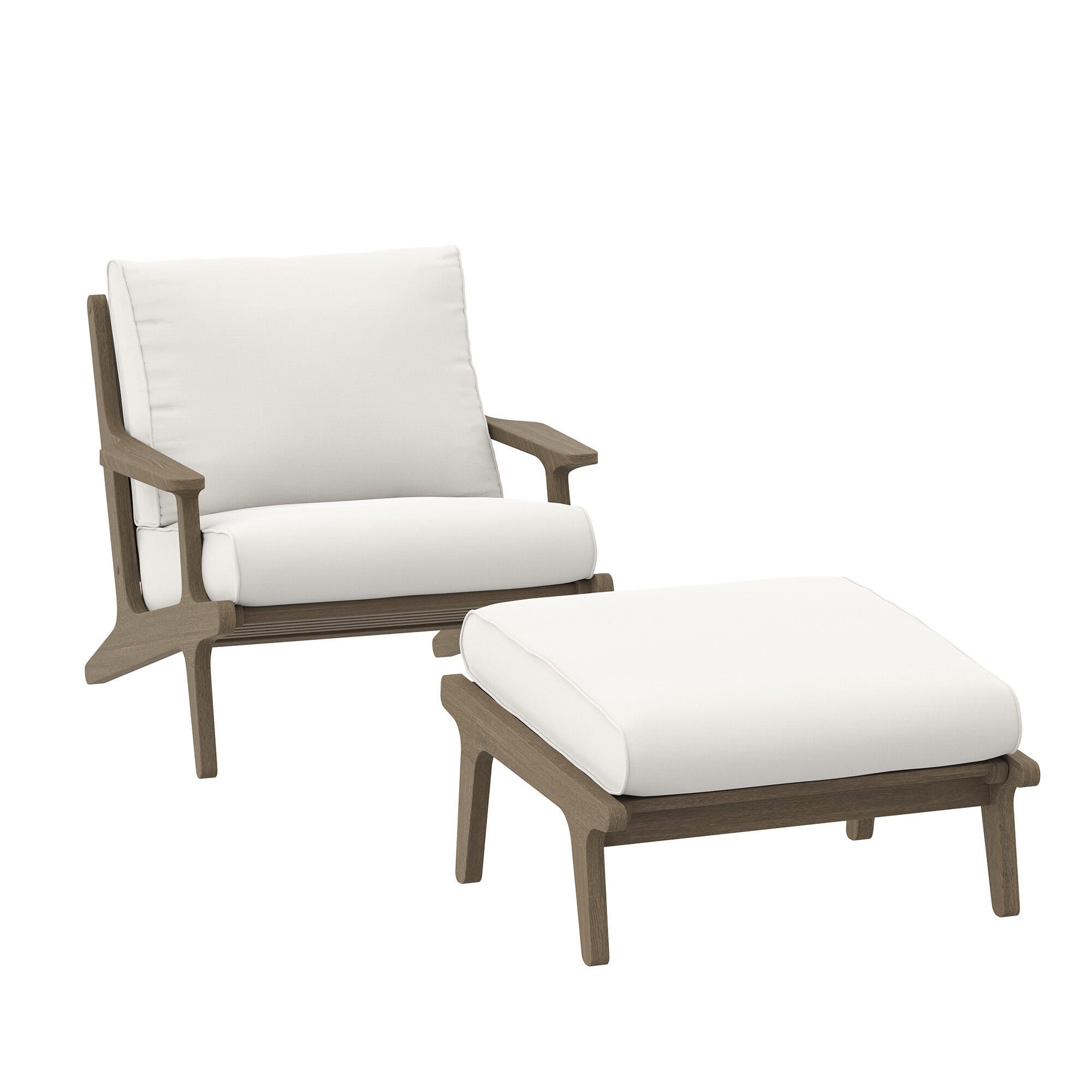 Modway Saratoga Outdoor Lounge Chair and Ottoman, , large