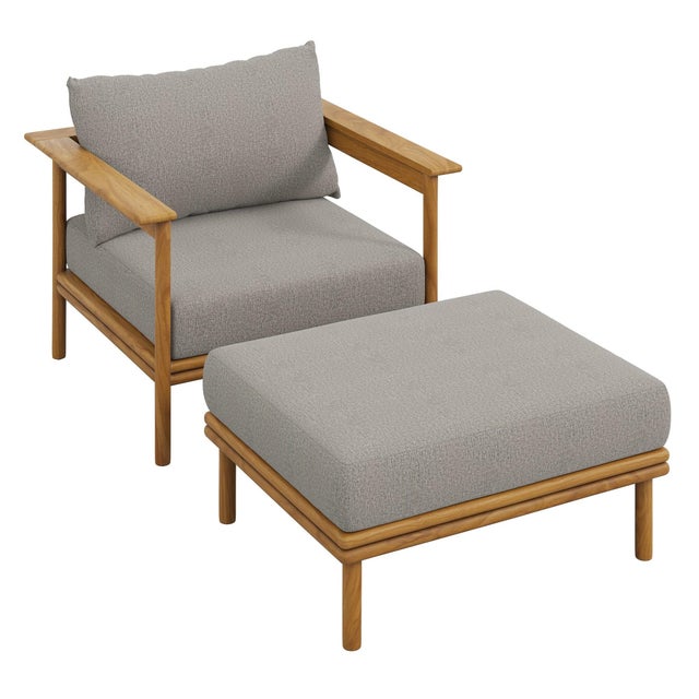 Modway Wren Outdoor Lounge Chair and Ottoman