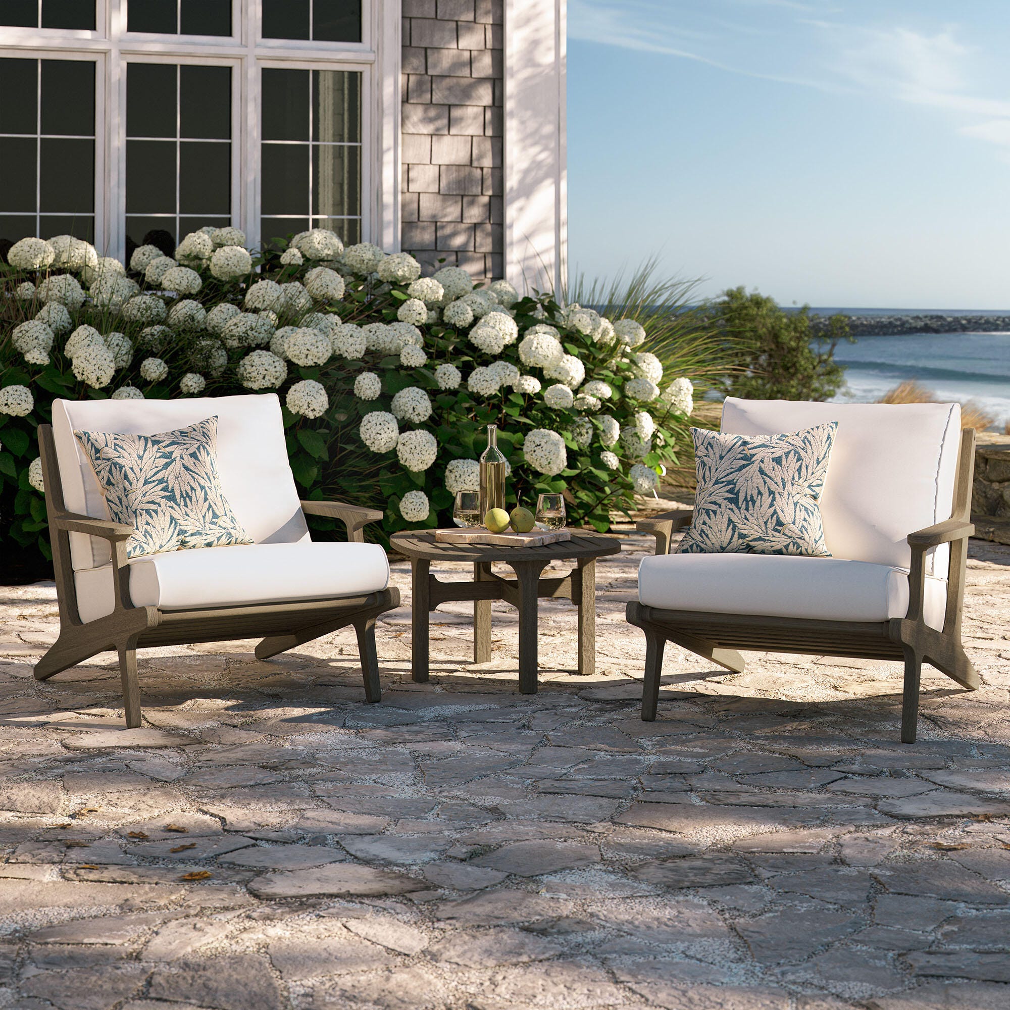 Modway Saratoga Outdoor 2 Lounge Chair and Side Table, , rollover
