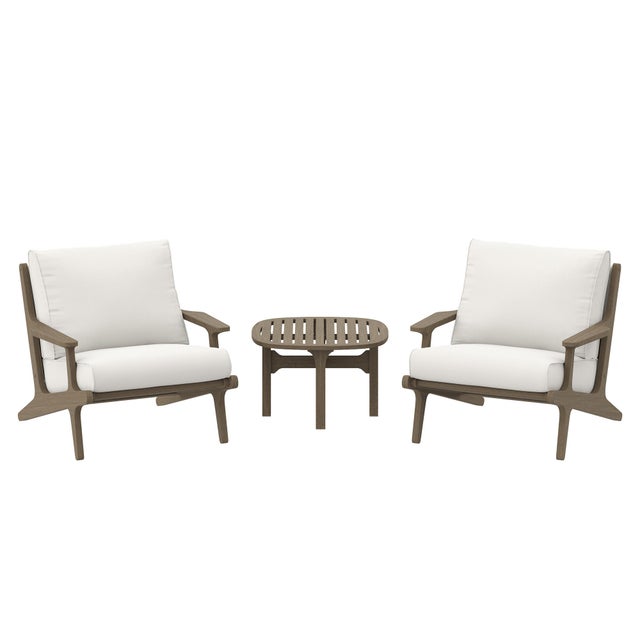 Modway Saratoga Outdoor 2 Lounge Chair and Side Table
