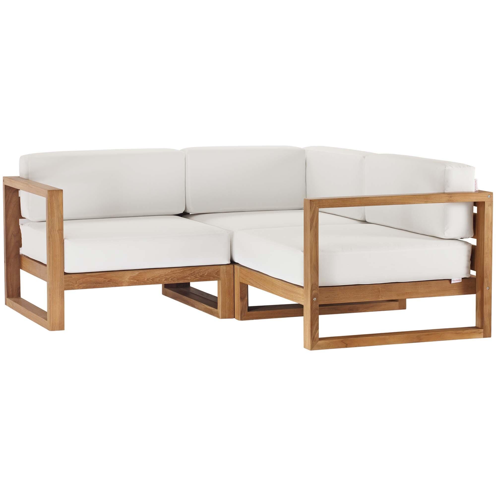 Modway Upland 3-Piece Outdoor Sectional Set, , large