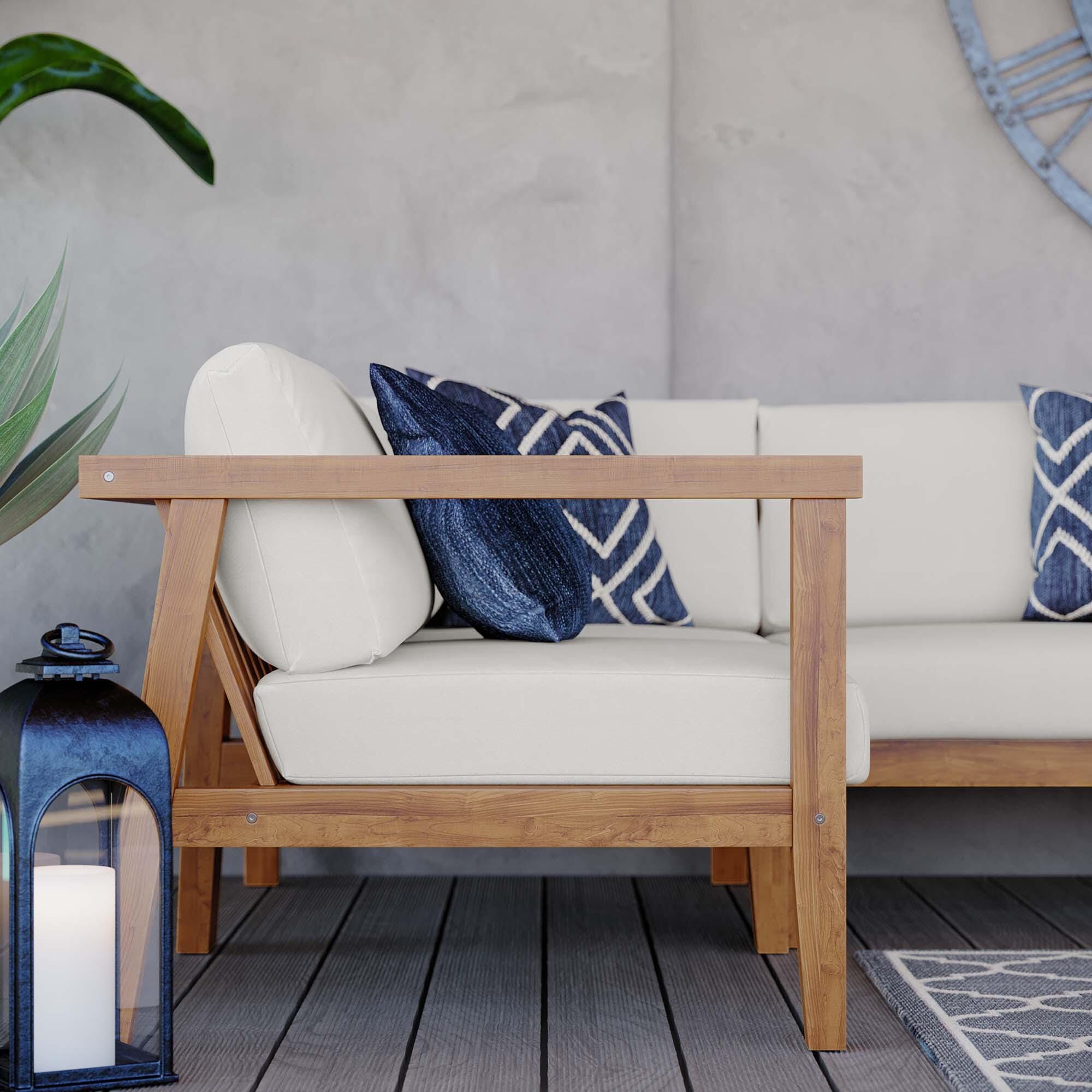 Modway Bayport 3-Piece Outdoor Sectional Sofa Set, , large