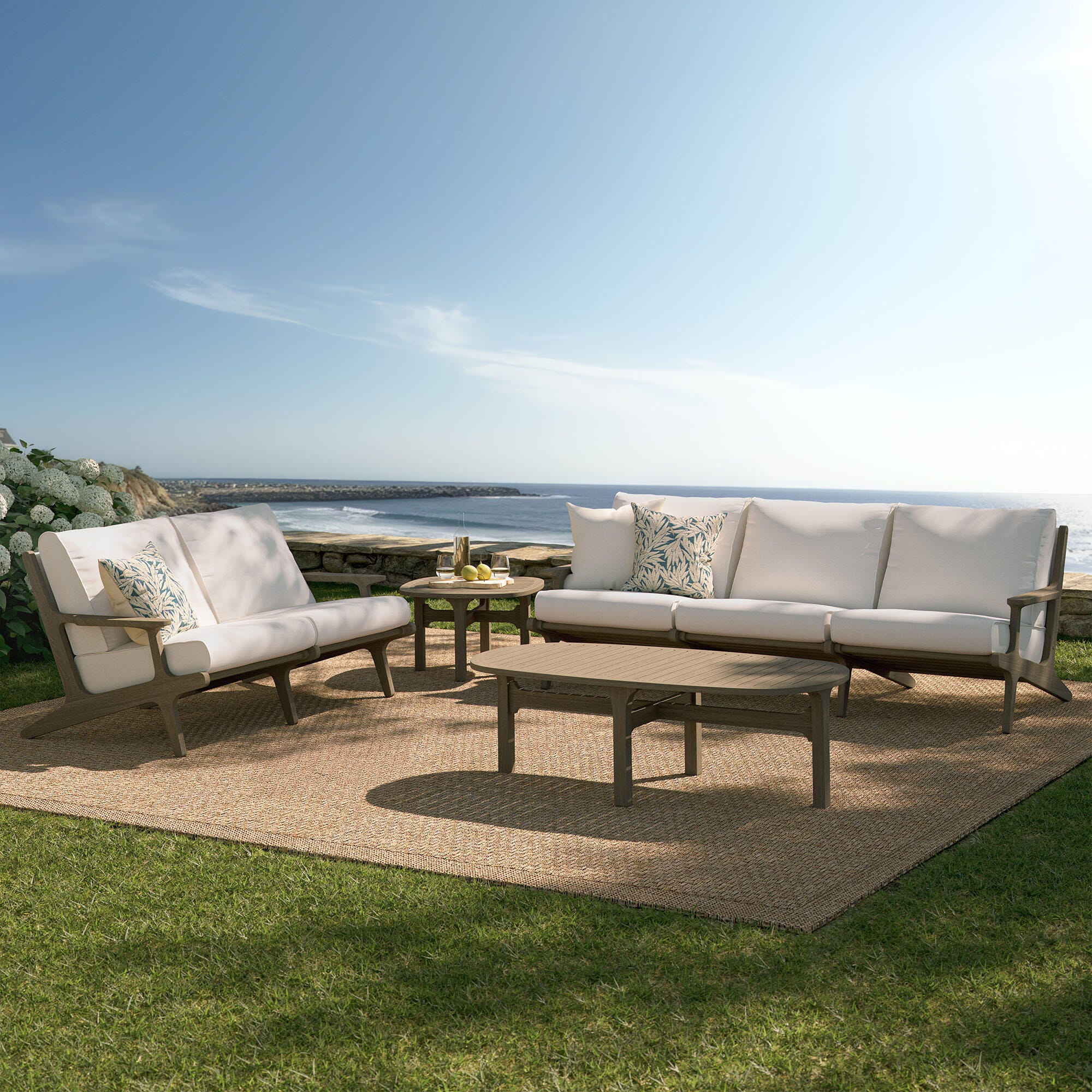Modway Saratoga Outdoor Conversation Set with Side Table, , rollover