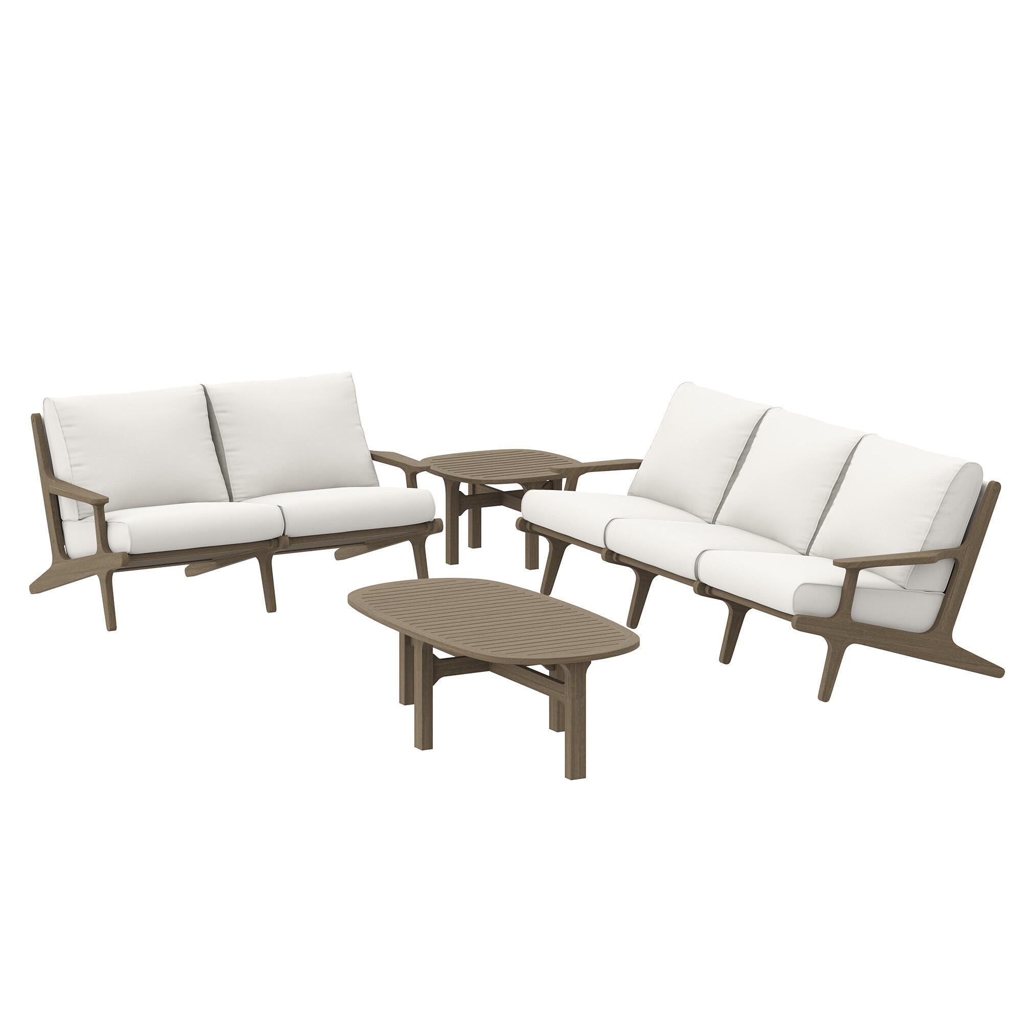 Modway Saratoga Outdoor Conversation Set with Side Table, , large