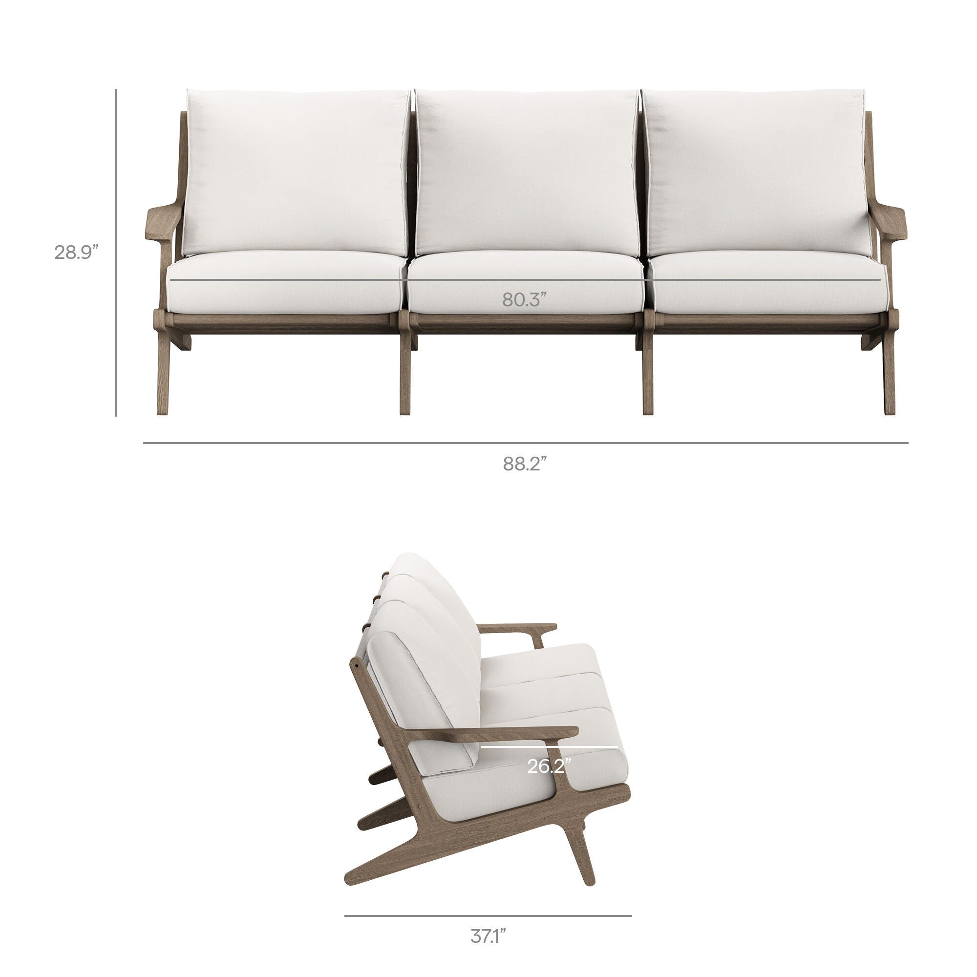 Modway Saratoga Outdoor Sofa and 2 Chairs with Coffee Table, , large