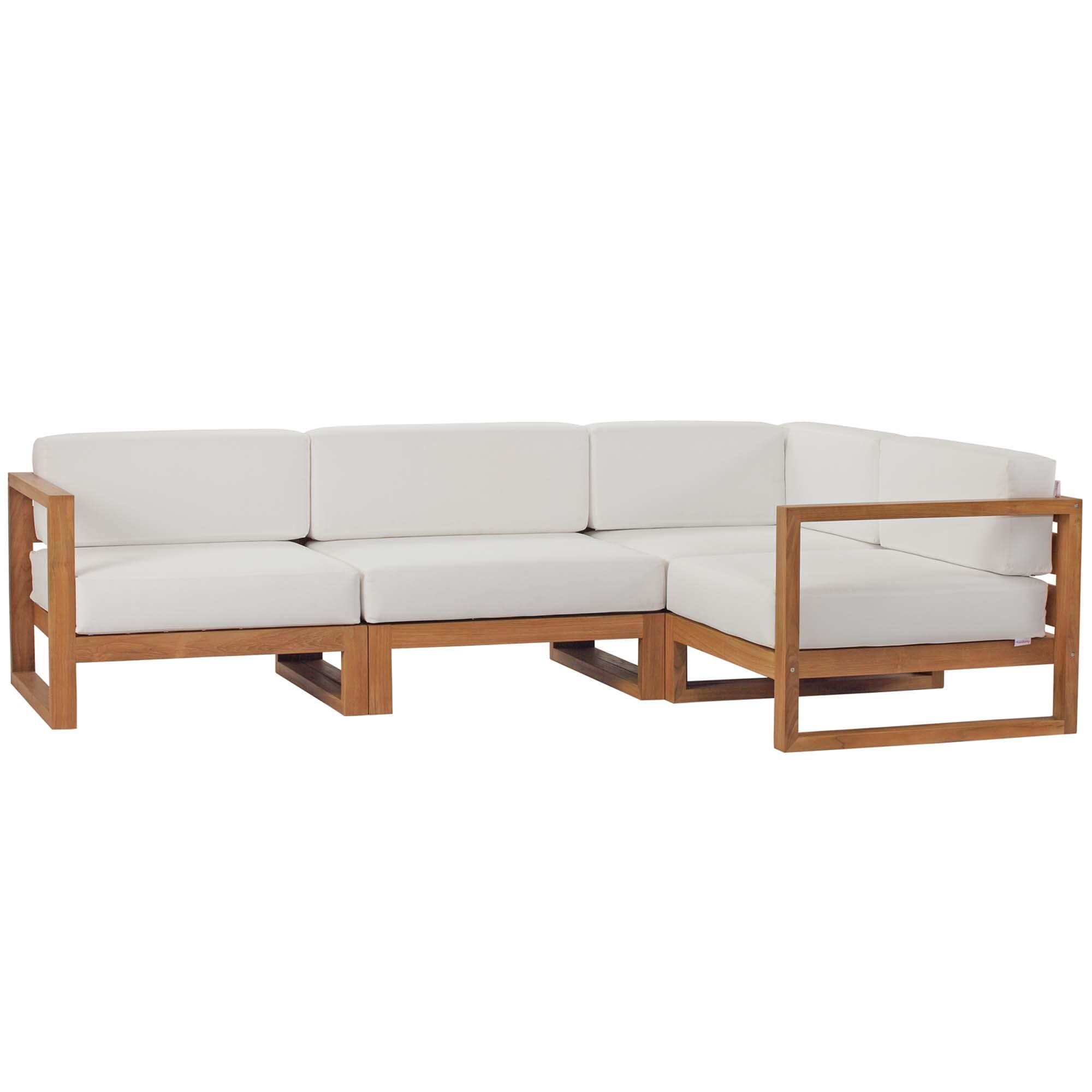 Modway Upland 4-Piece Outdoor Sectional Set, , large