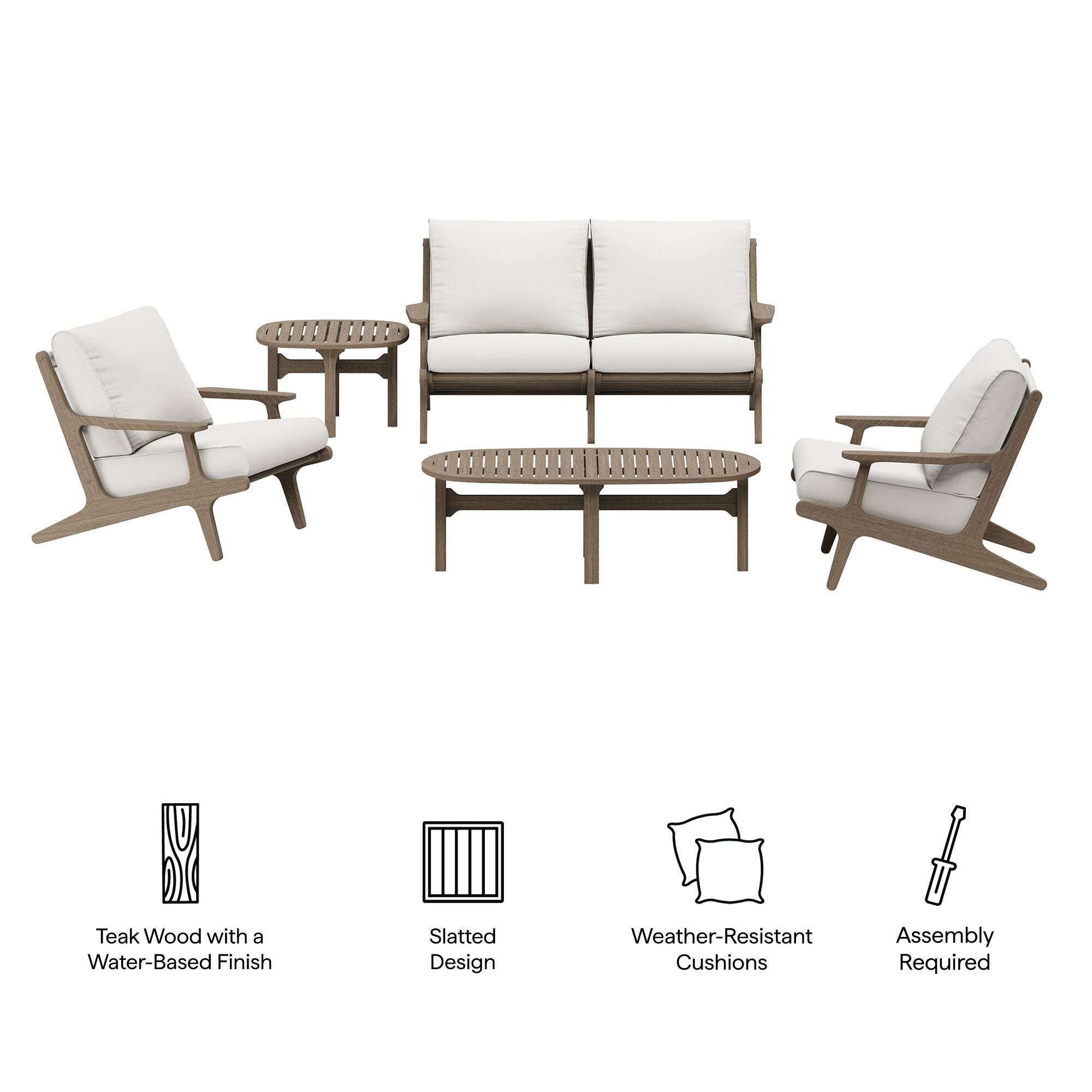 Modway Saratoga Outdoor Conversation Set, , large