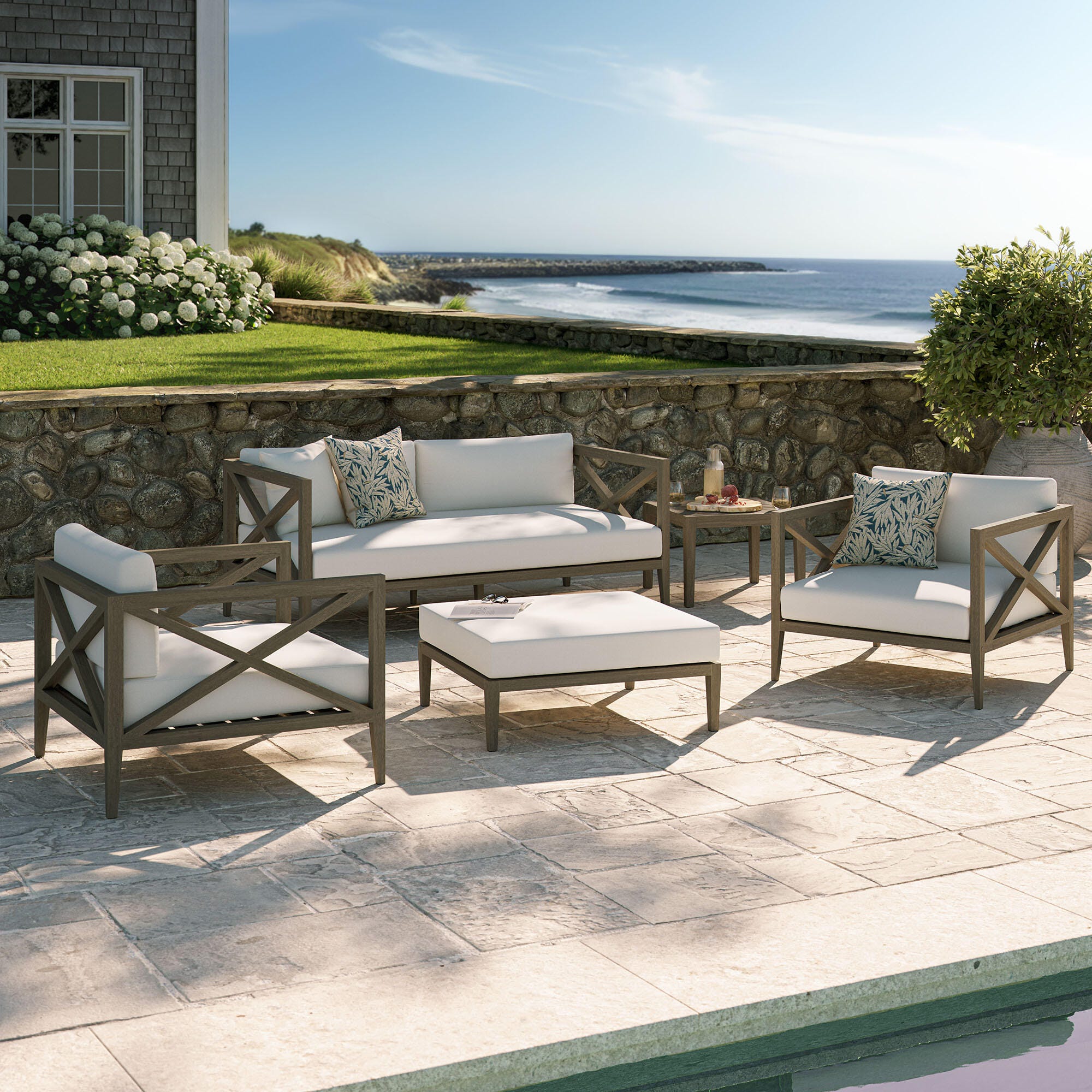 Modway Northlake Outdoor Conversation Set with Side Table, , rollover