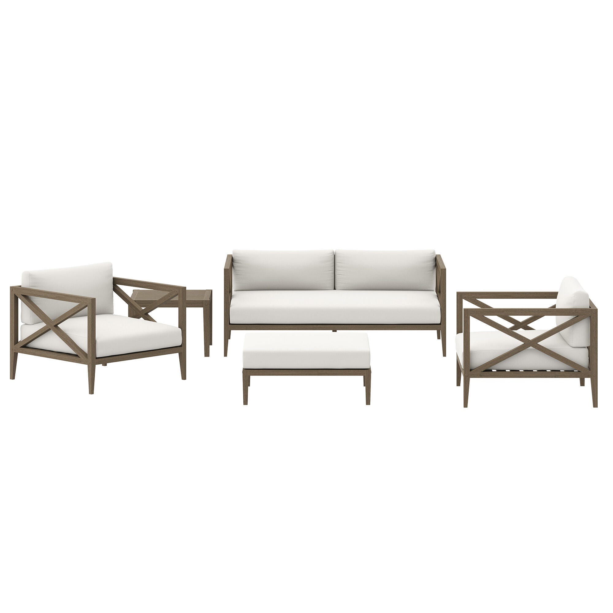 Modway Northlake Outdoor Conversation Set with Side Table, , large