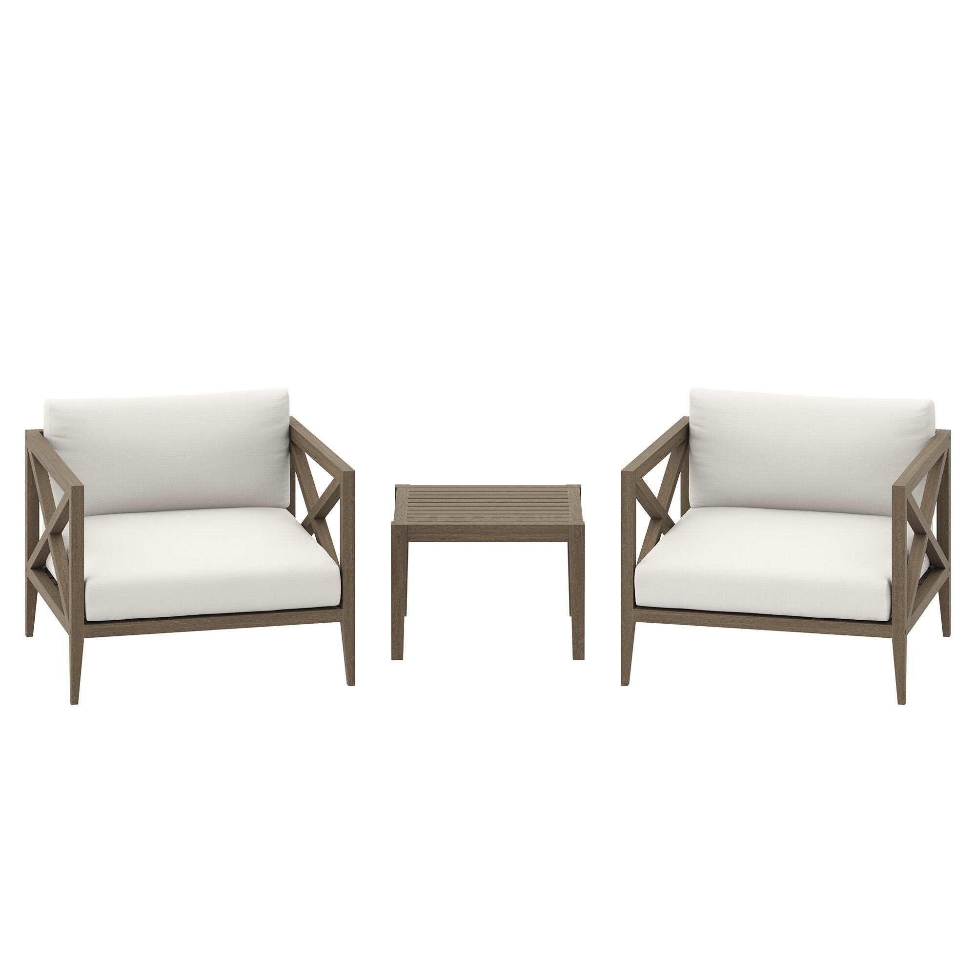 Modway Northlake Outdoor 2 Armchair and Side Table, , large