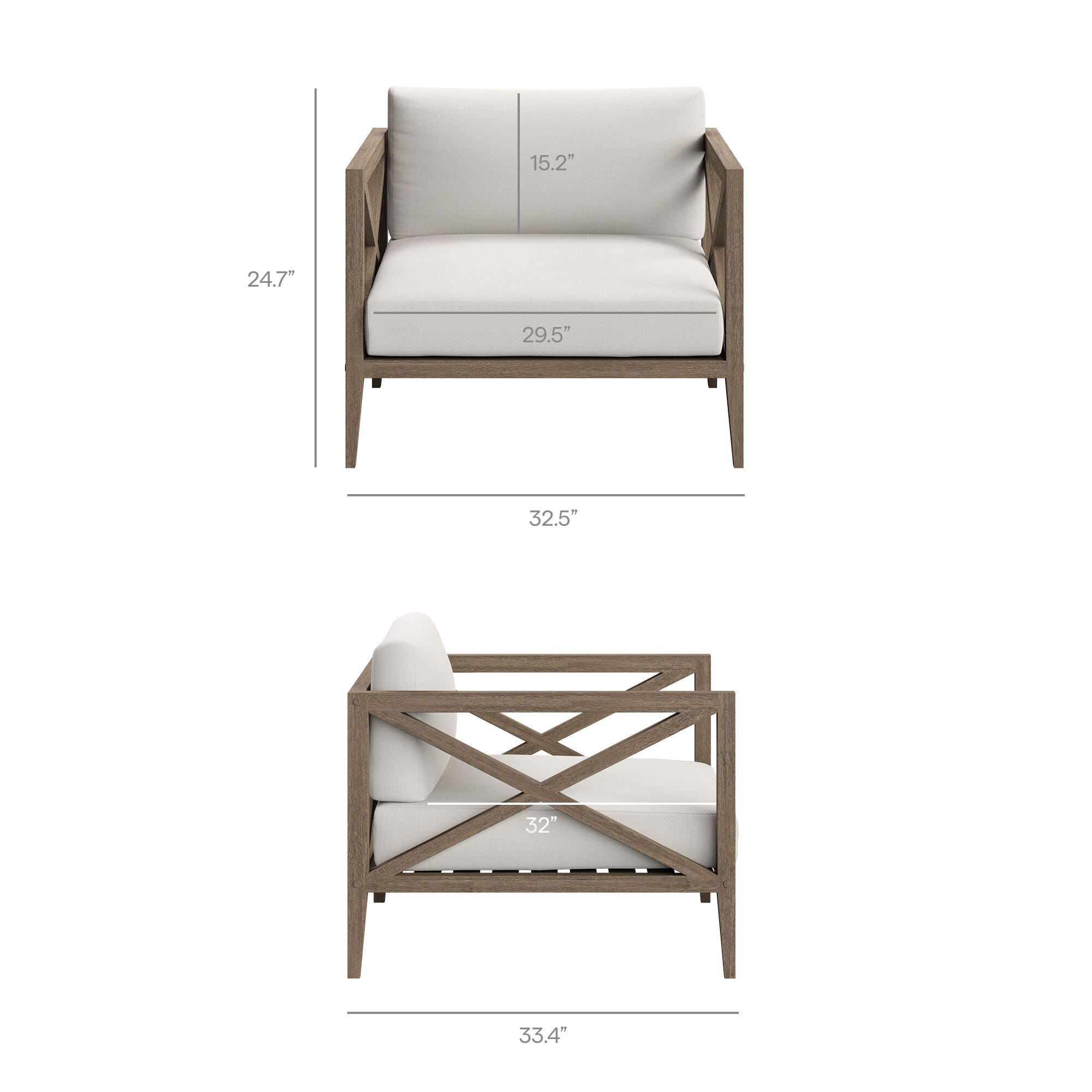 Modway Northlake Outdoor 2 Armchair and Side Table, , large