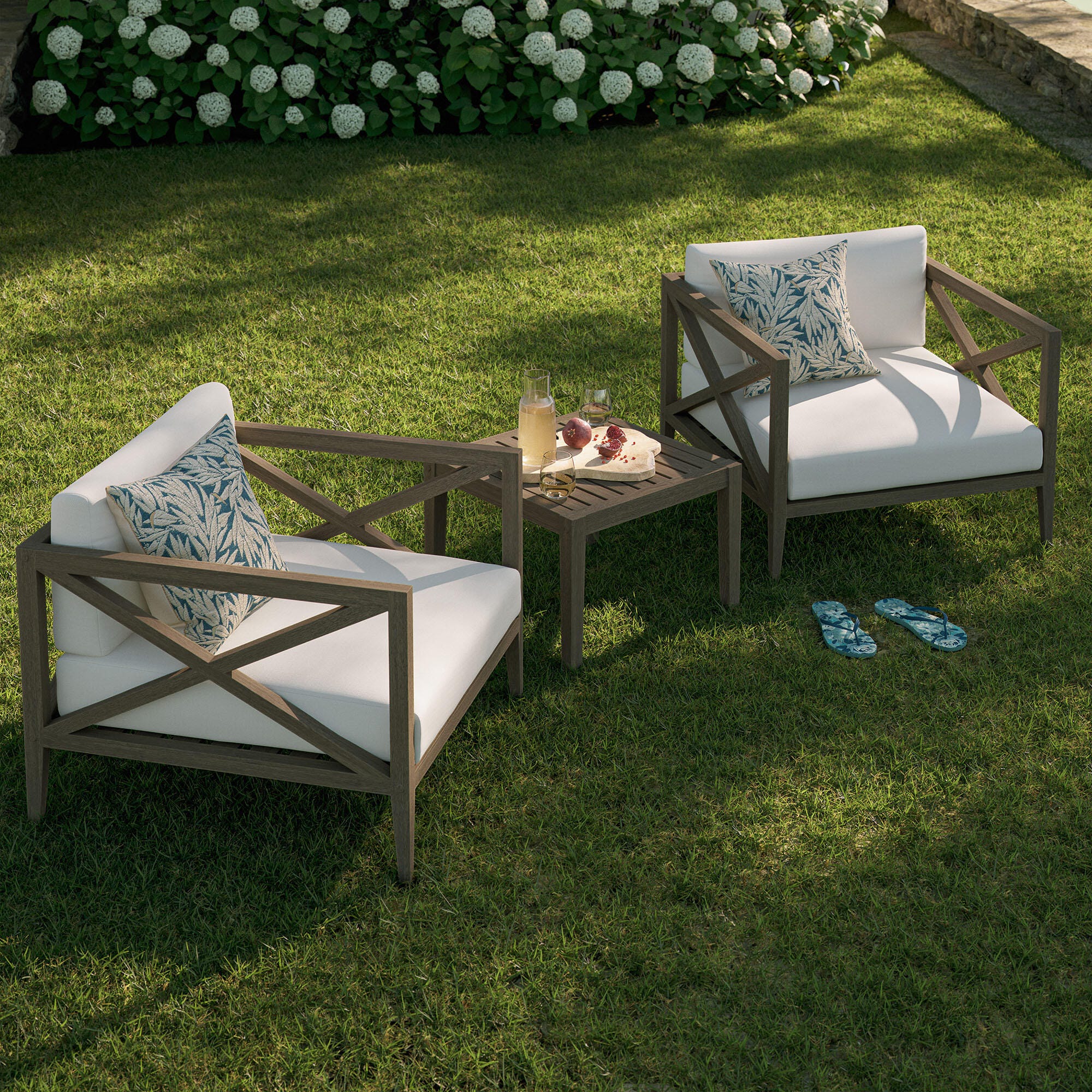 Modway Northlake Outdoor 2 Armchair and Side Table, , large
