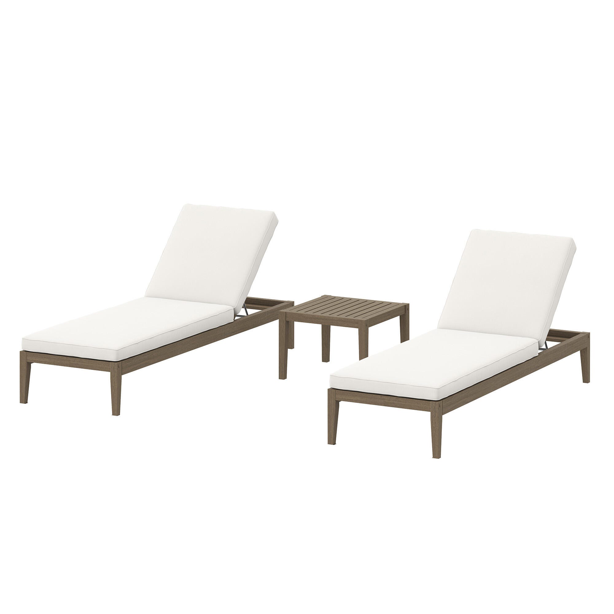 Modway Northlake Outdoor 2 Chaise Lounge and Side Table, , large