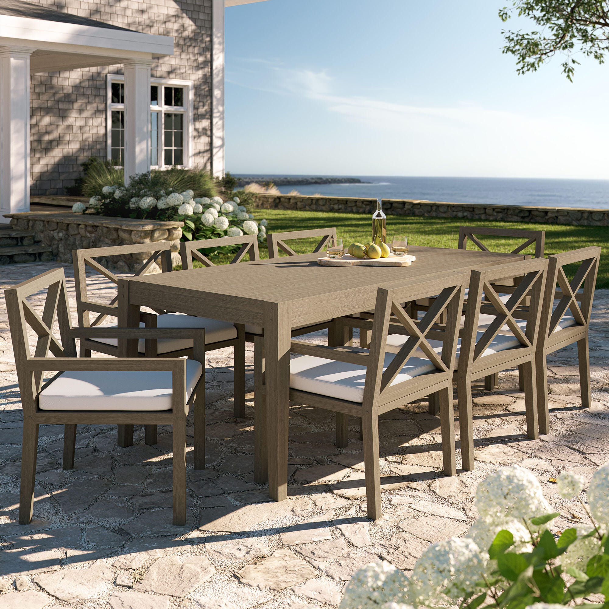 Modway Northlake Outdoor Dining Table and 8 Chairs, , rollover