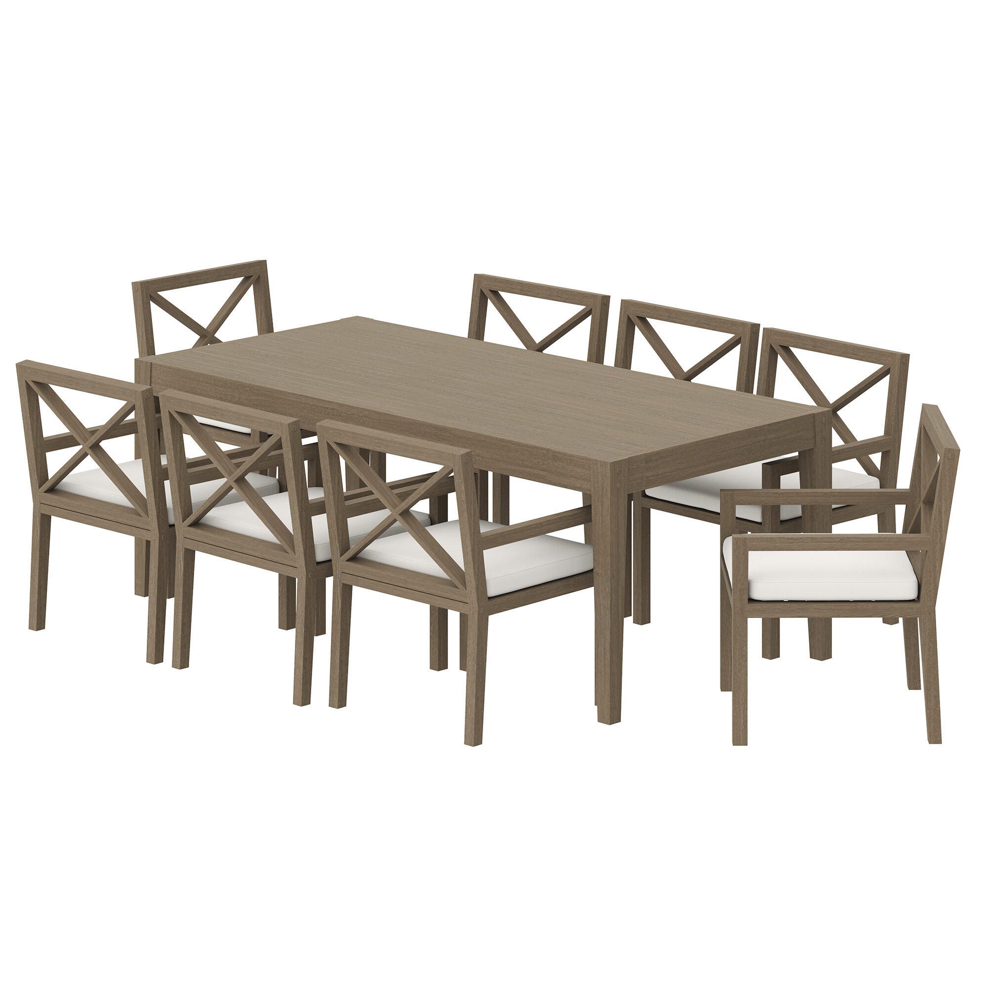 Modway Northlake Outdoor Dining Table and 8 Chairs, , large