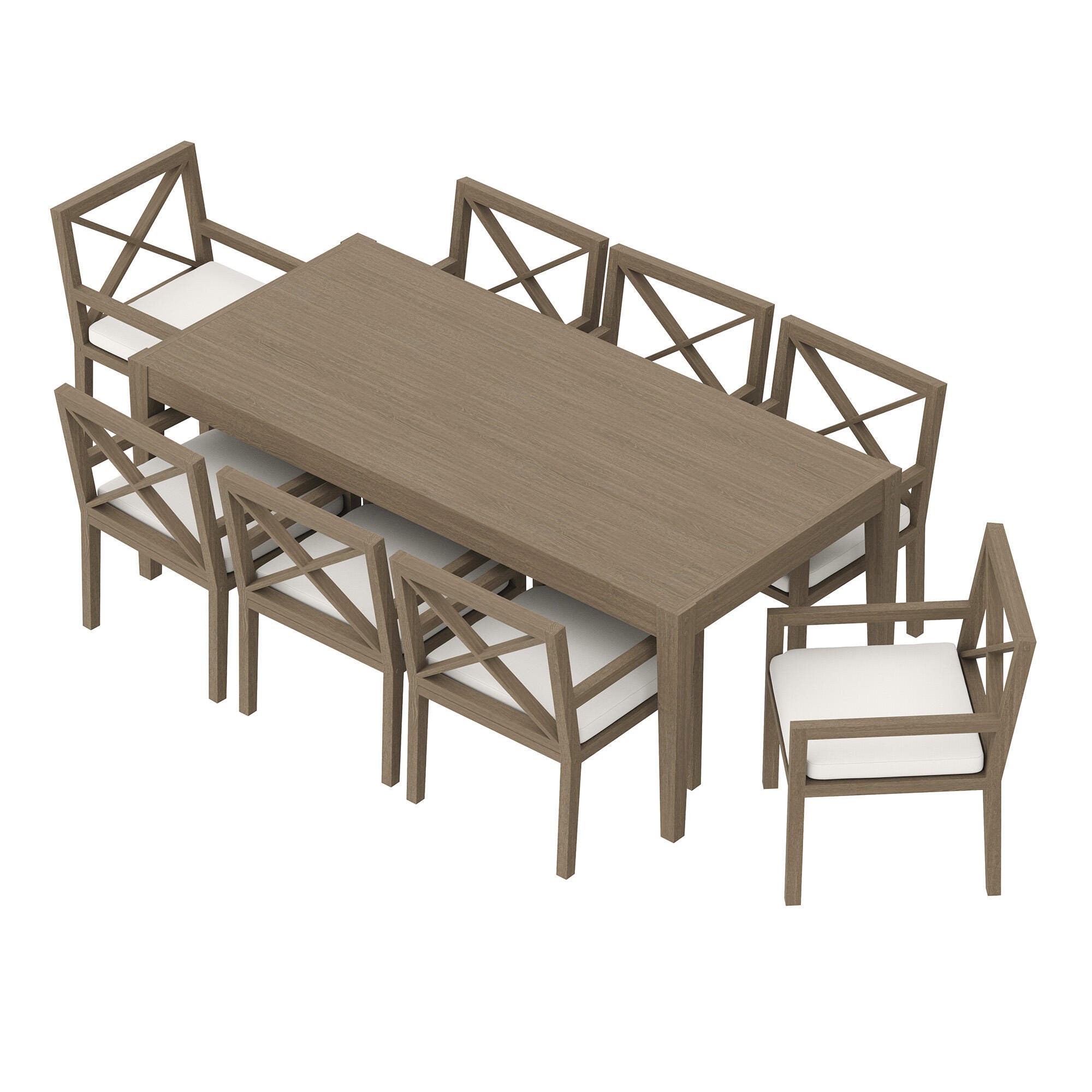 Modway Northlake Outdoor Dining Table and 8 Chairs, , large