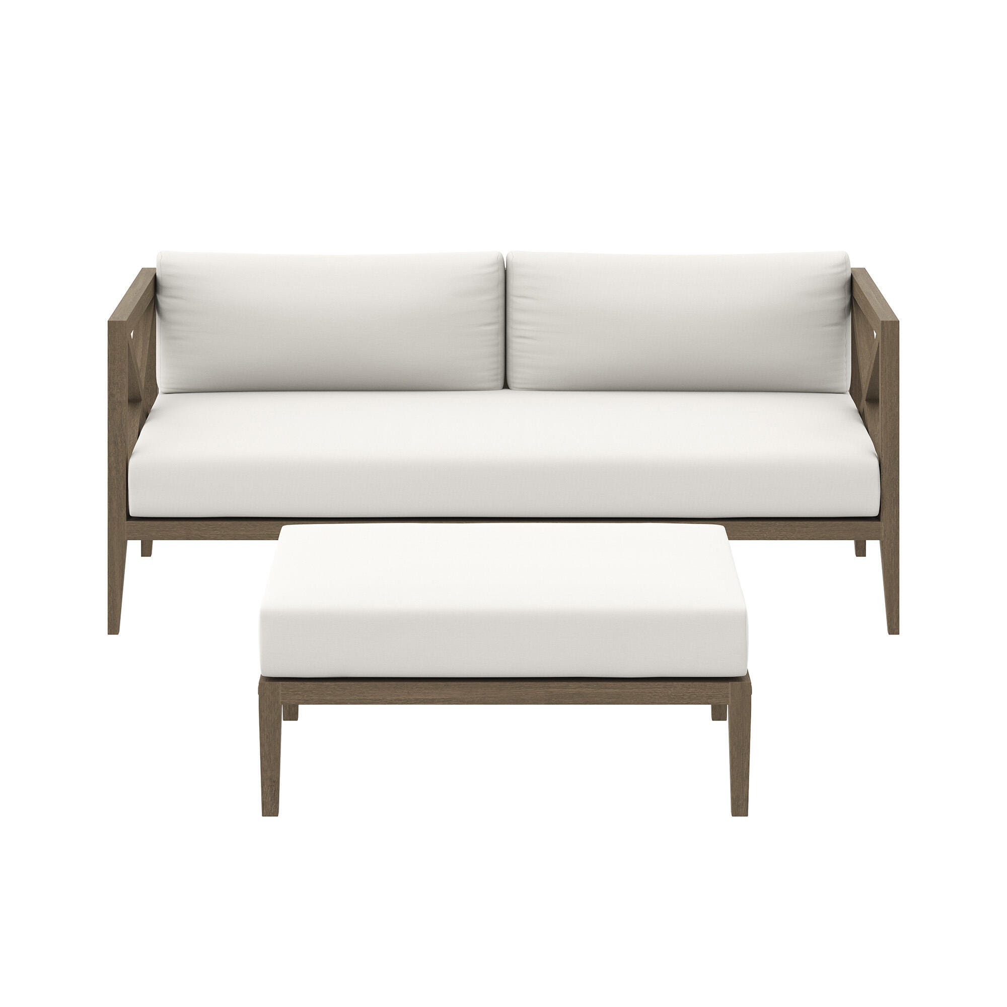 Modway Northlake Outdoor Loveseat and Ottoman Set, , large