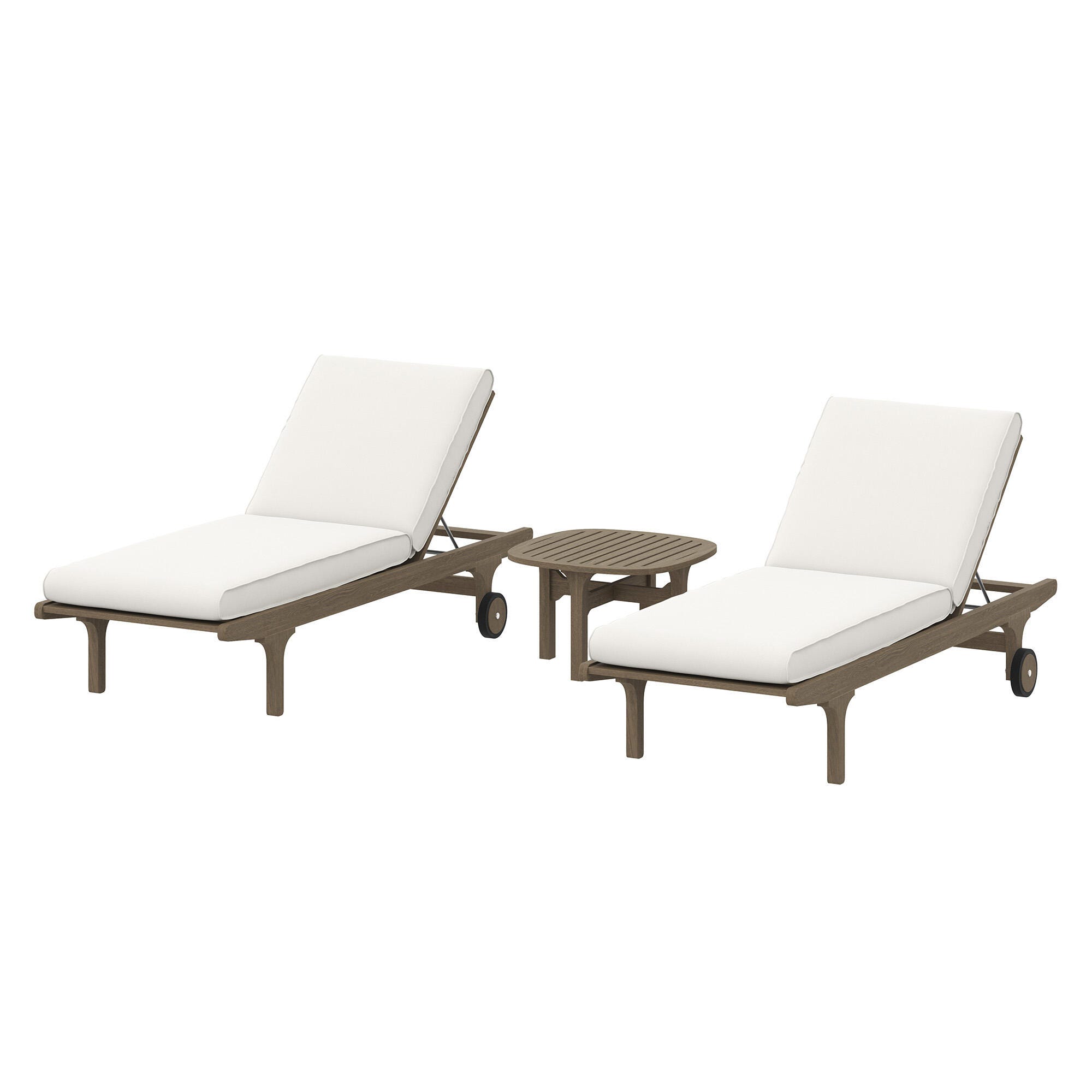 Modway Saratoga Outdoor 2 Chaise Lounge and Side Table, , large