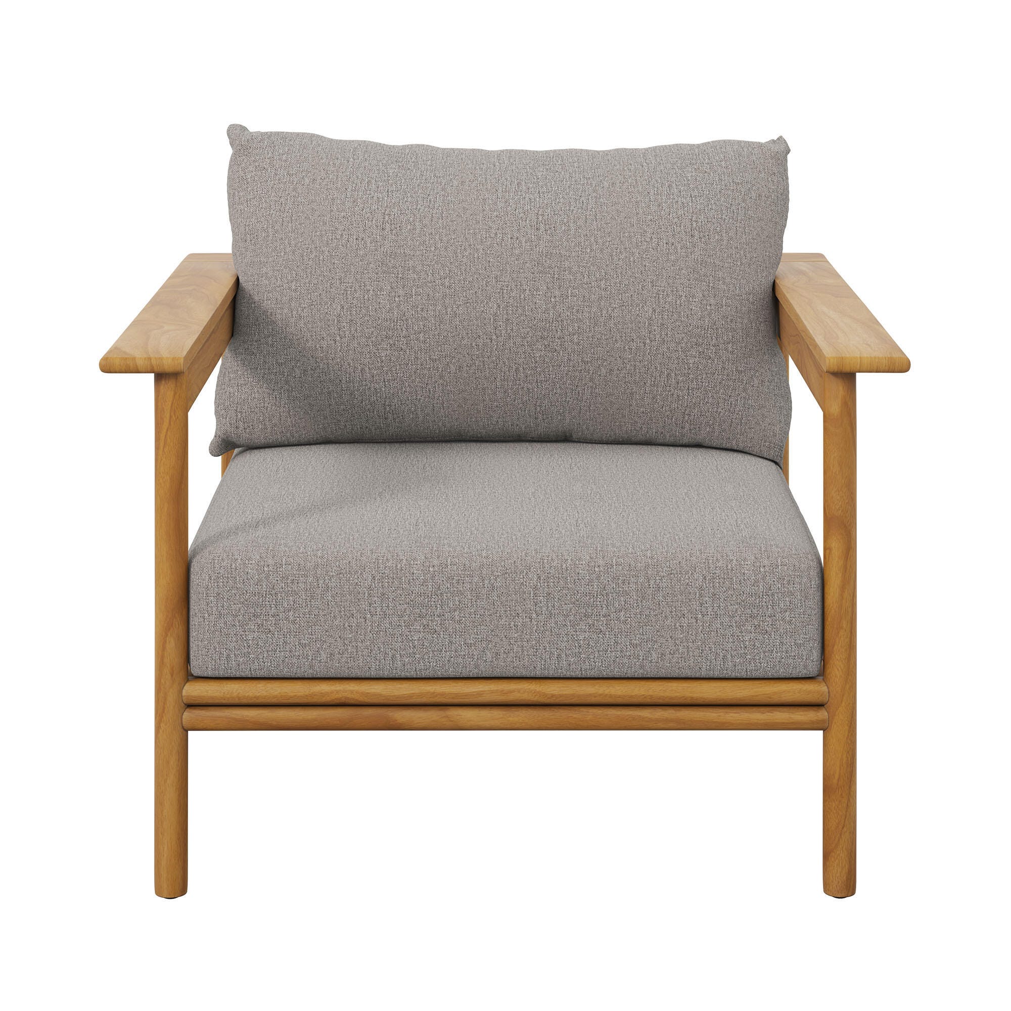 Modway Wren Outdoor Armchair (Set of 2), Natural/Brown, large