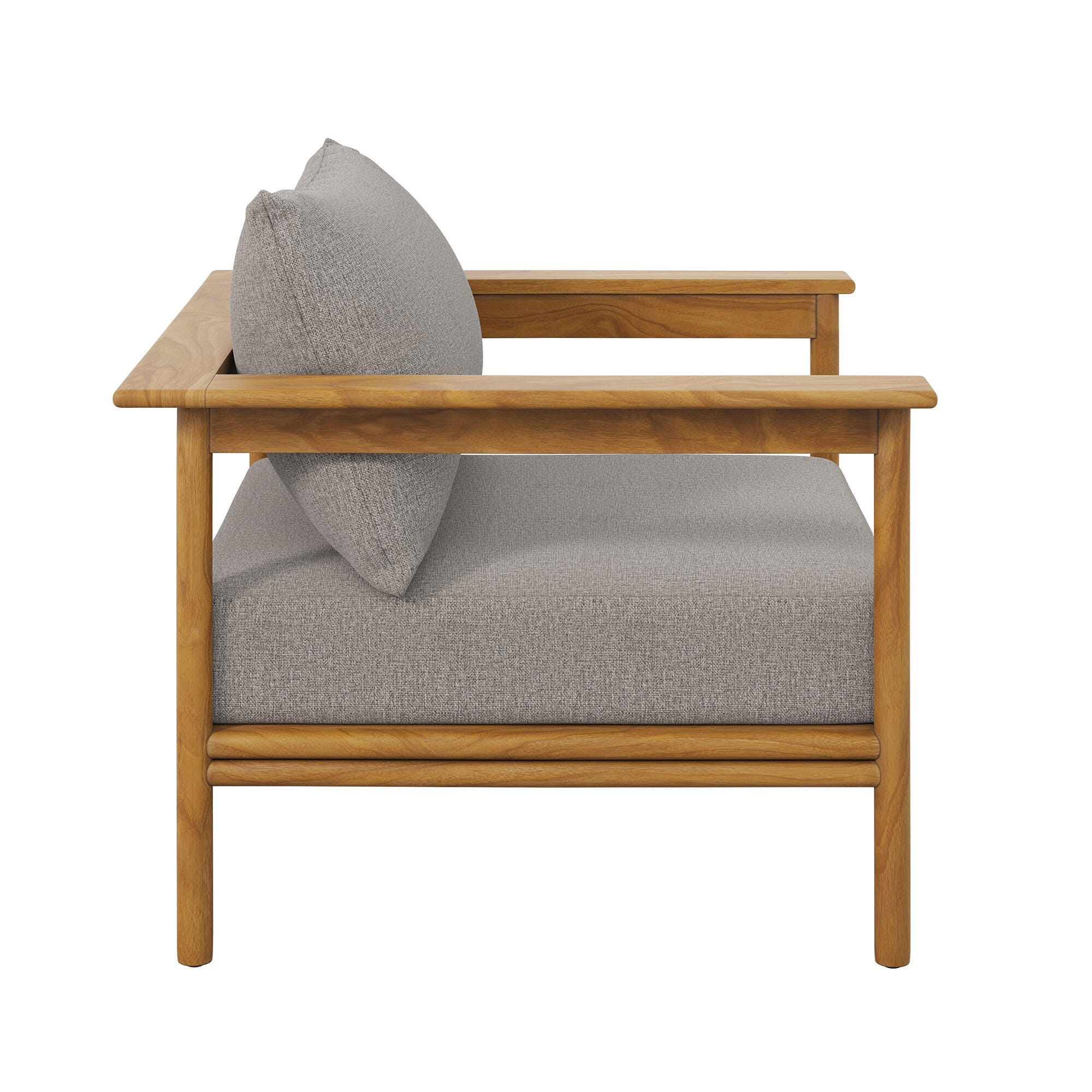 Modway Wren Outdoor Armchair (Set of 2), Natural/Brown, large