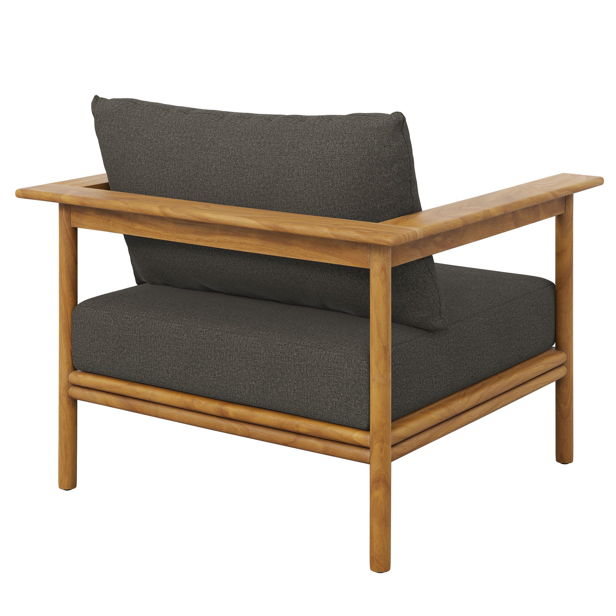 Modway Wren Outdoor Armchair (Set of 2), Natural/Gray, large