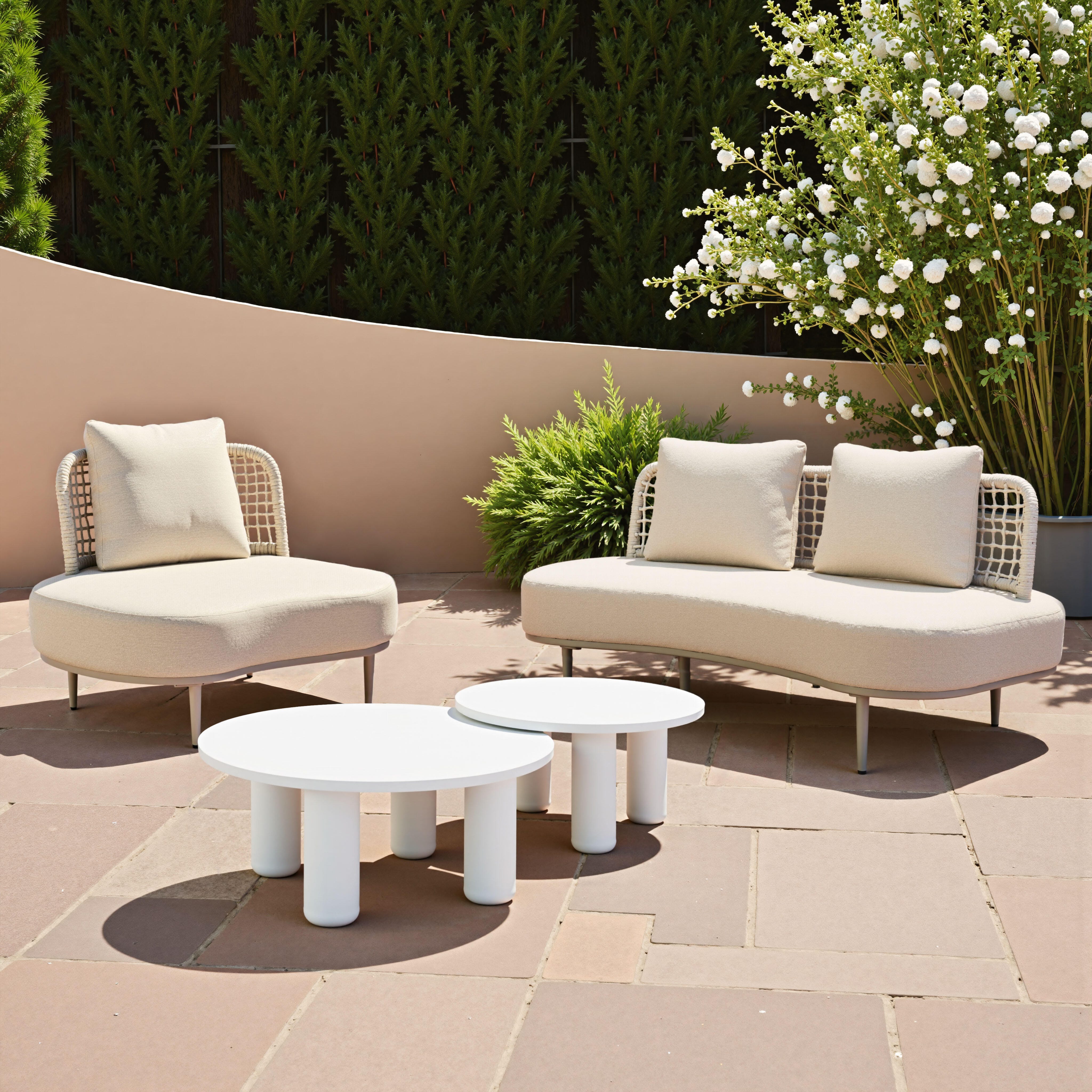 Erika Home Ola Outdoor Coffee Table Set, , large