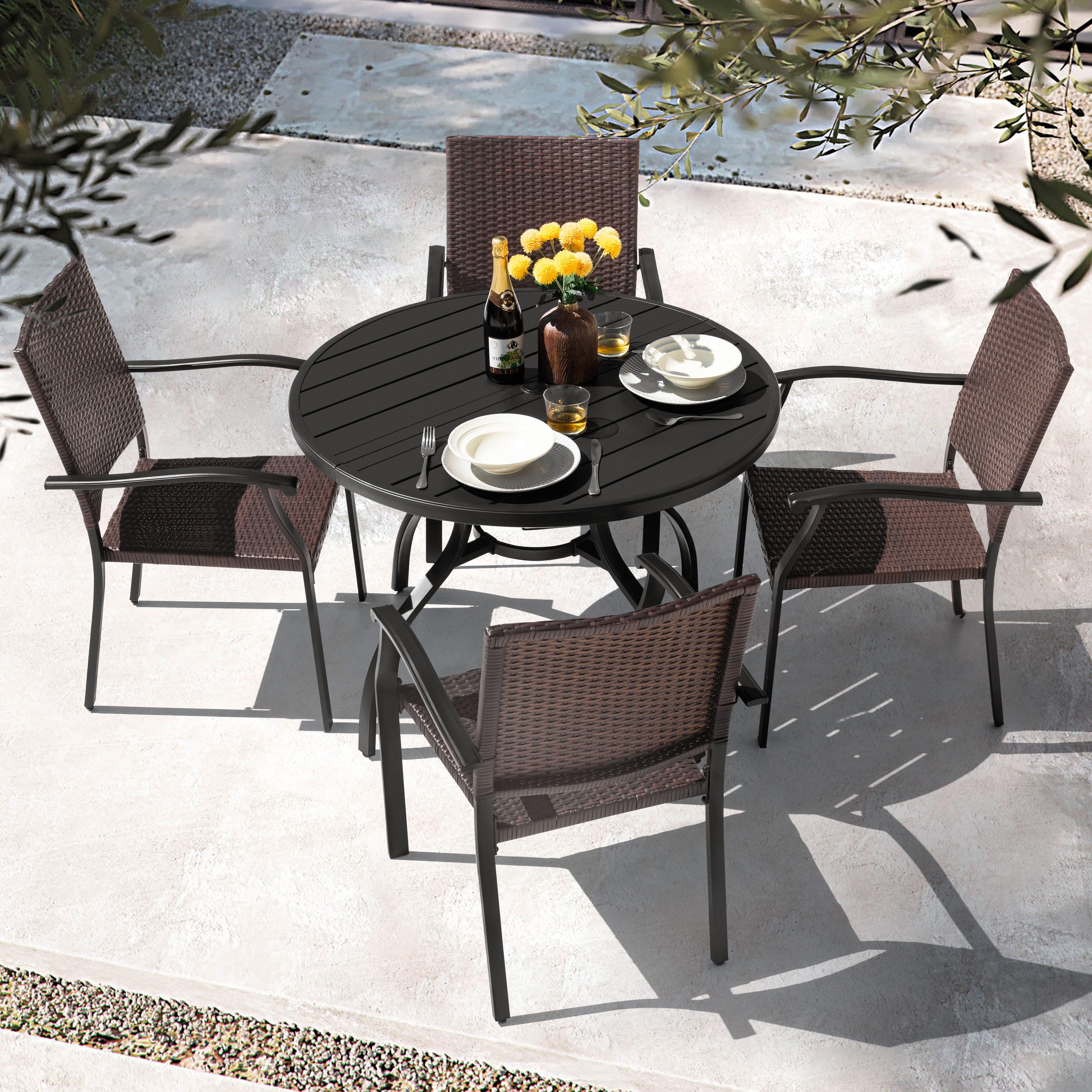 Nuu Garden Outdoor Dining Table and 4 Chairs, , rollover