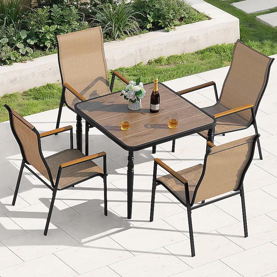 Nuu Garden Outdoor Dining Table and 4 Chairs, , rollover