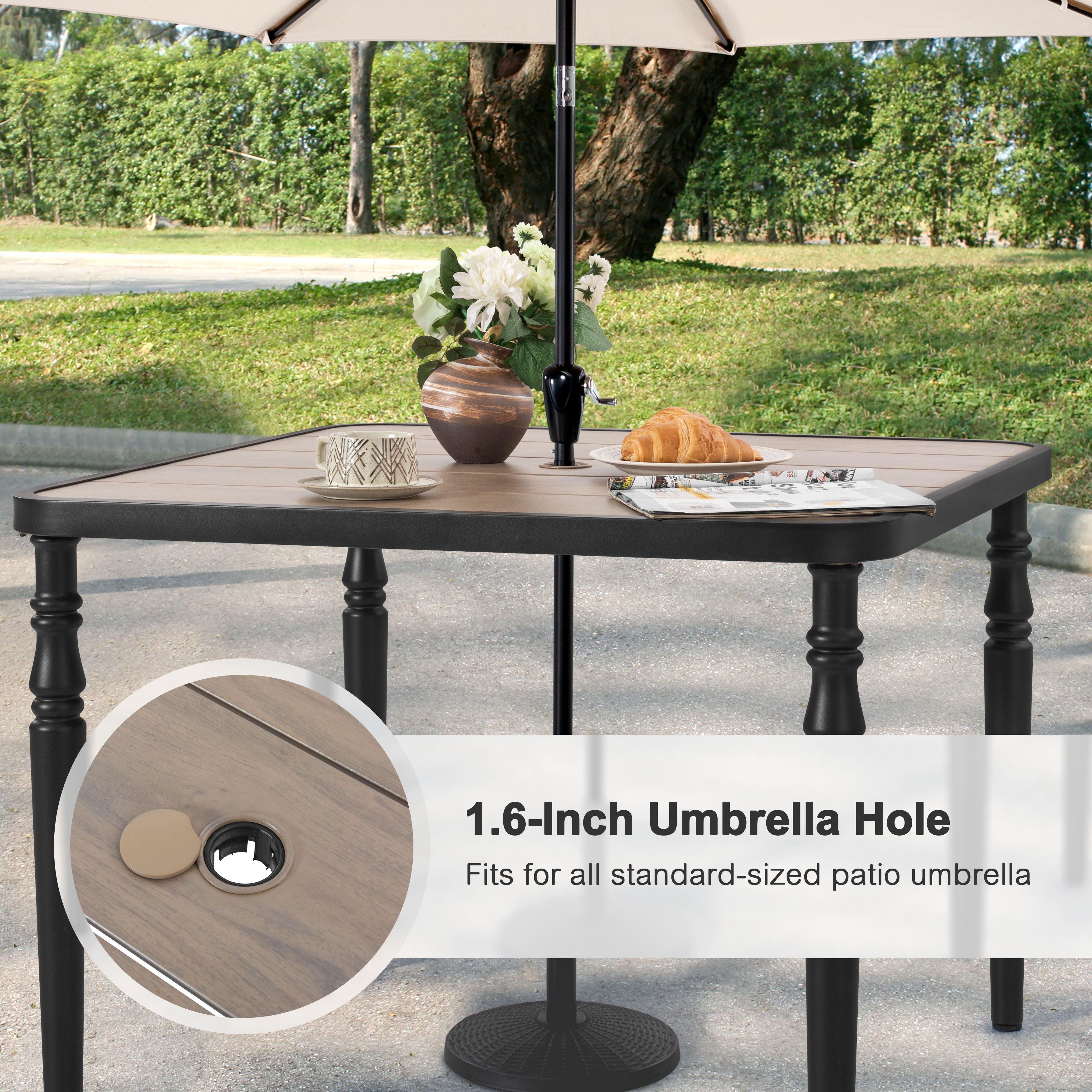 Nuu Garden Outdoor Dining Table and 4 Chairs, , large