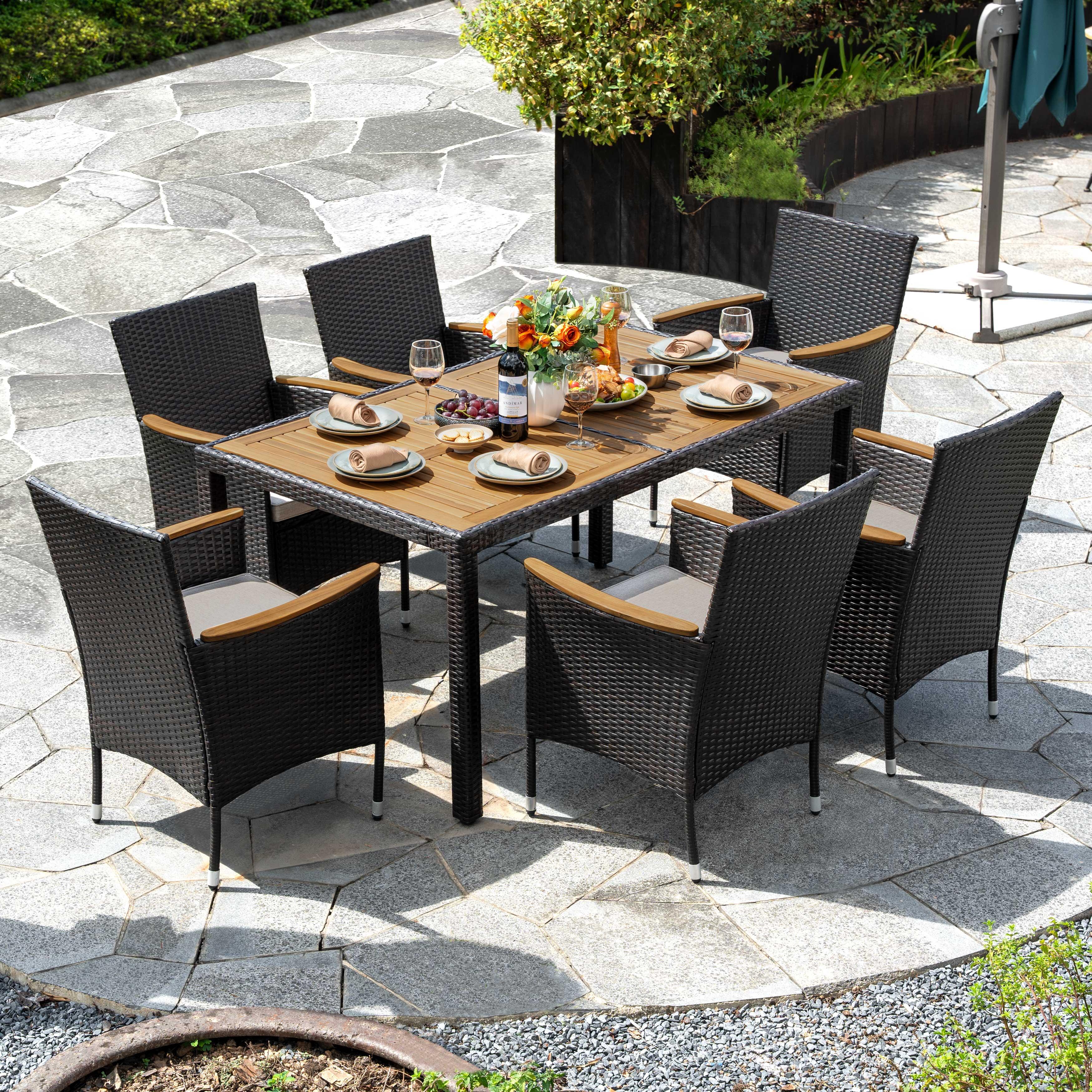 Nuu Garden Outdoor Dining Table and 6 Chairs, , rollover