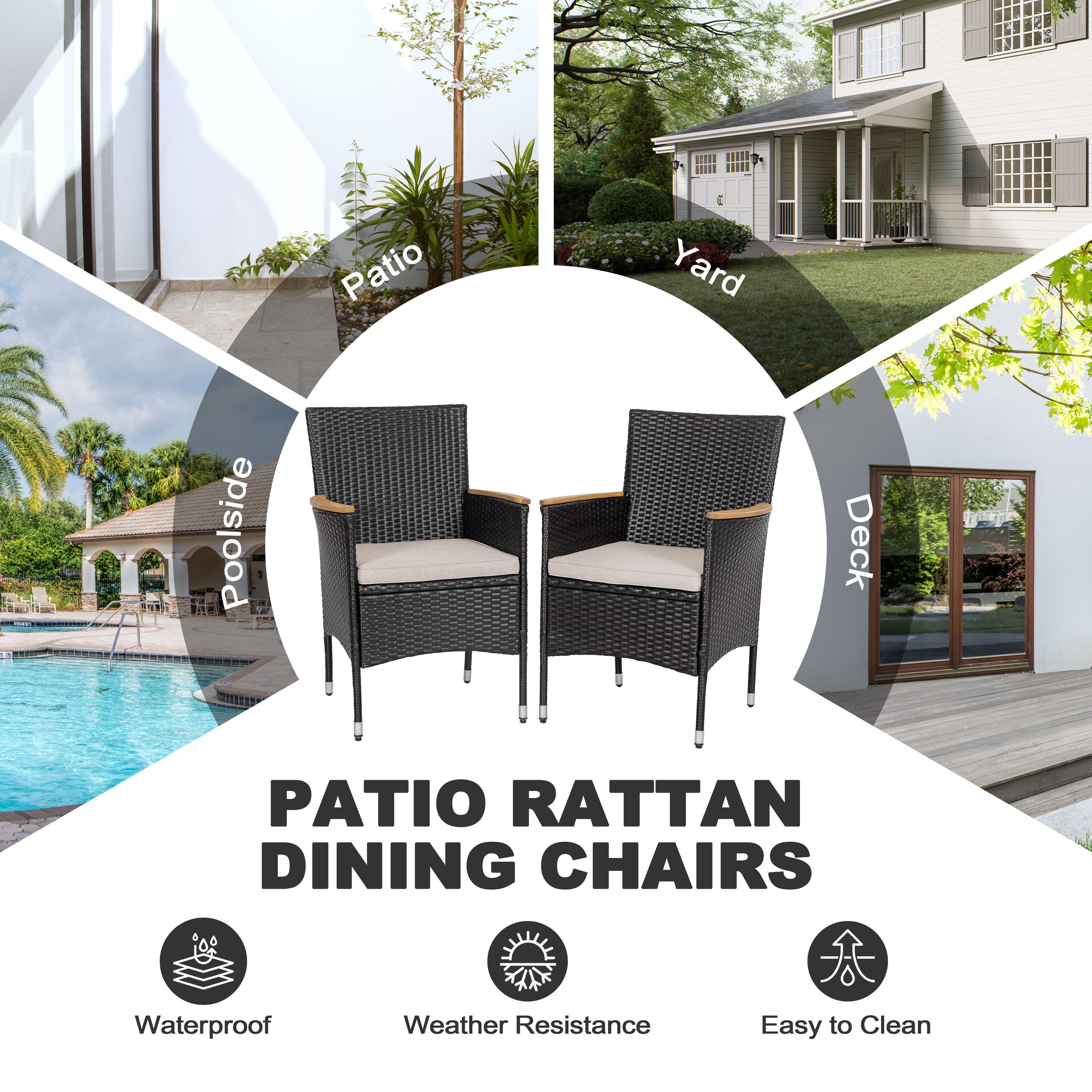 Nuu Garden Outdoor Dining Table and 6 Chairs, , large