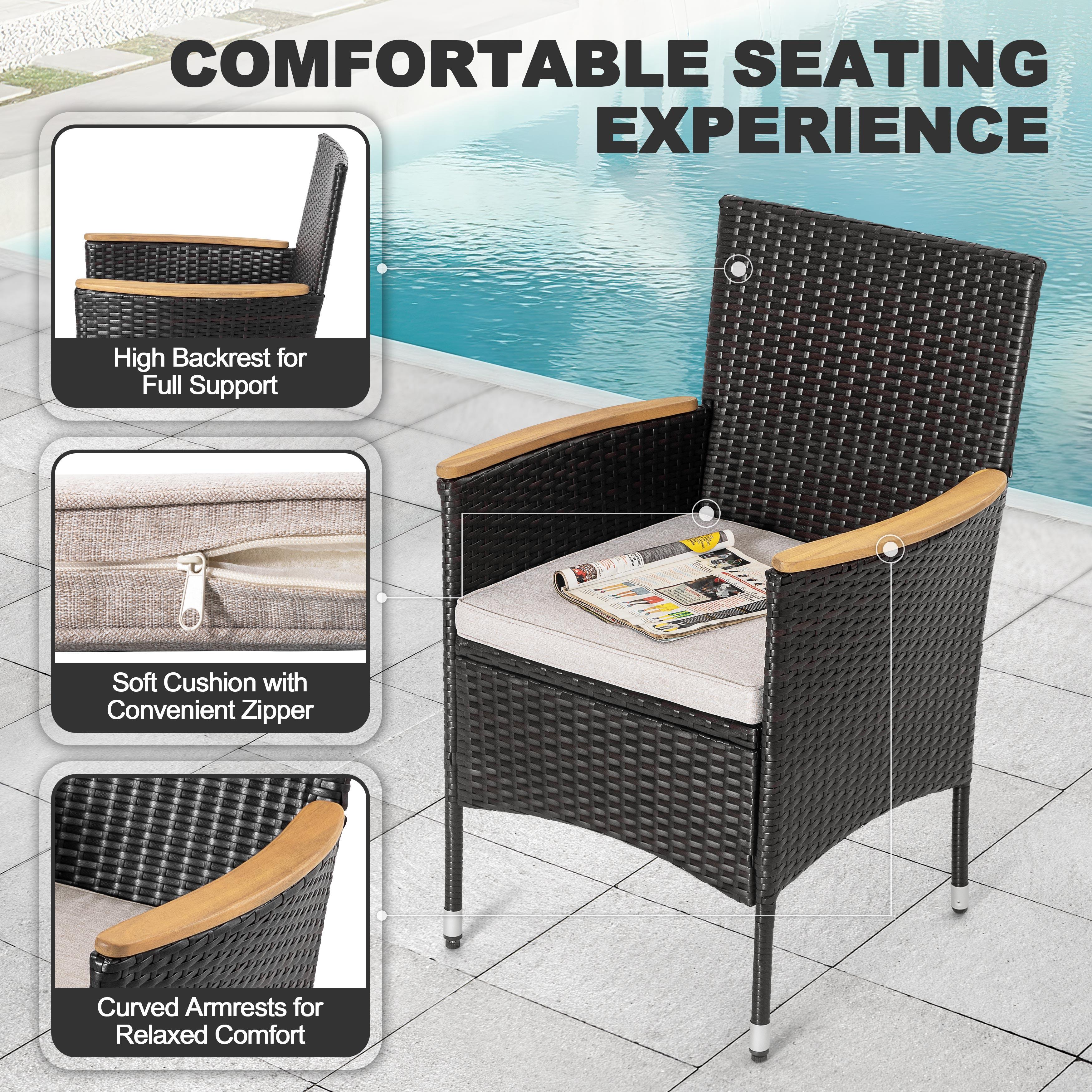 Nuu Garden Outdoor Dining Table and 6 Chairs, , large