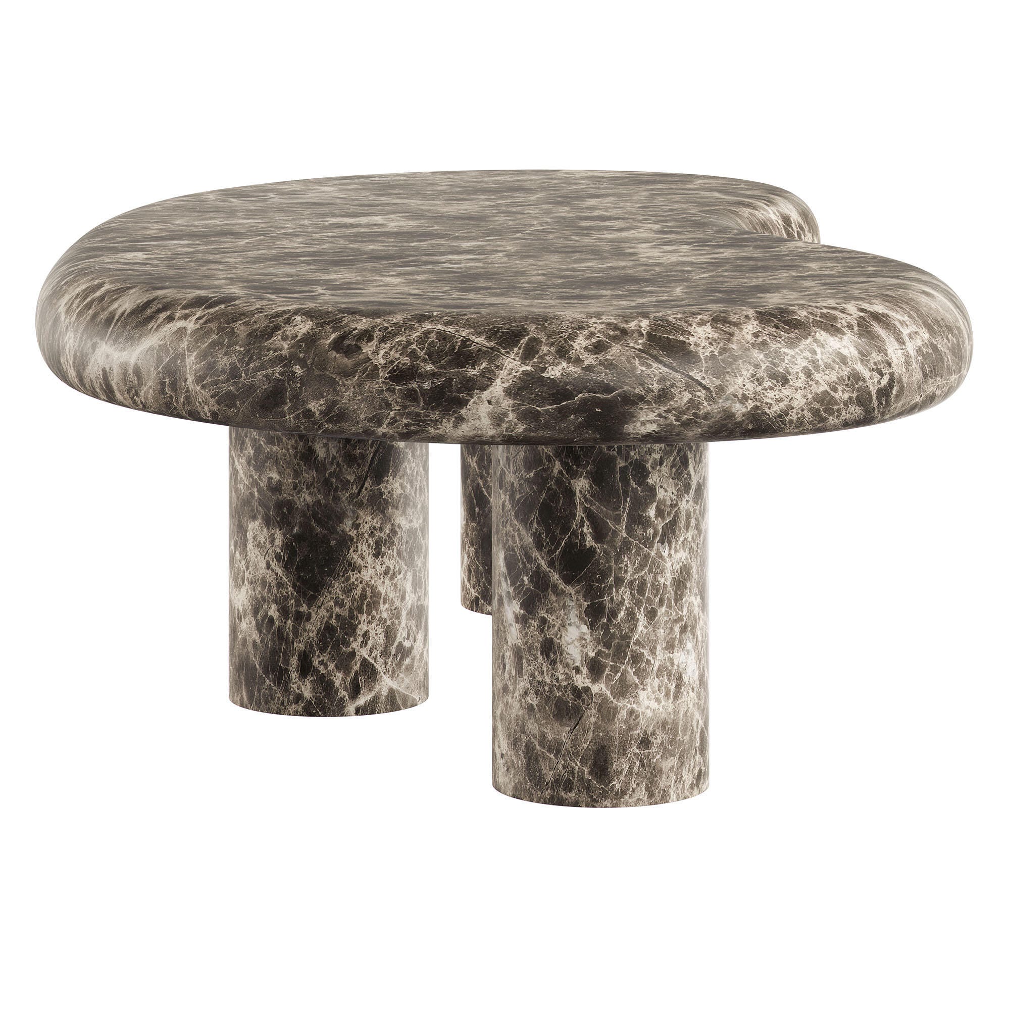 Modway Elowen Outdoor Coffee Table, Dark Emperador, large