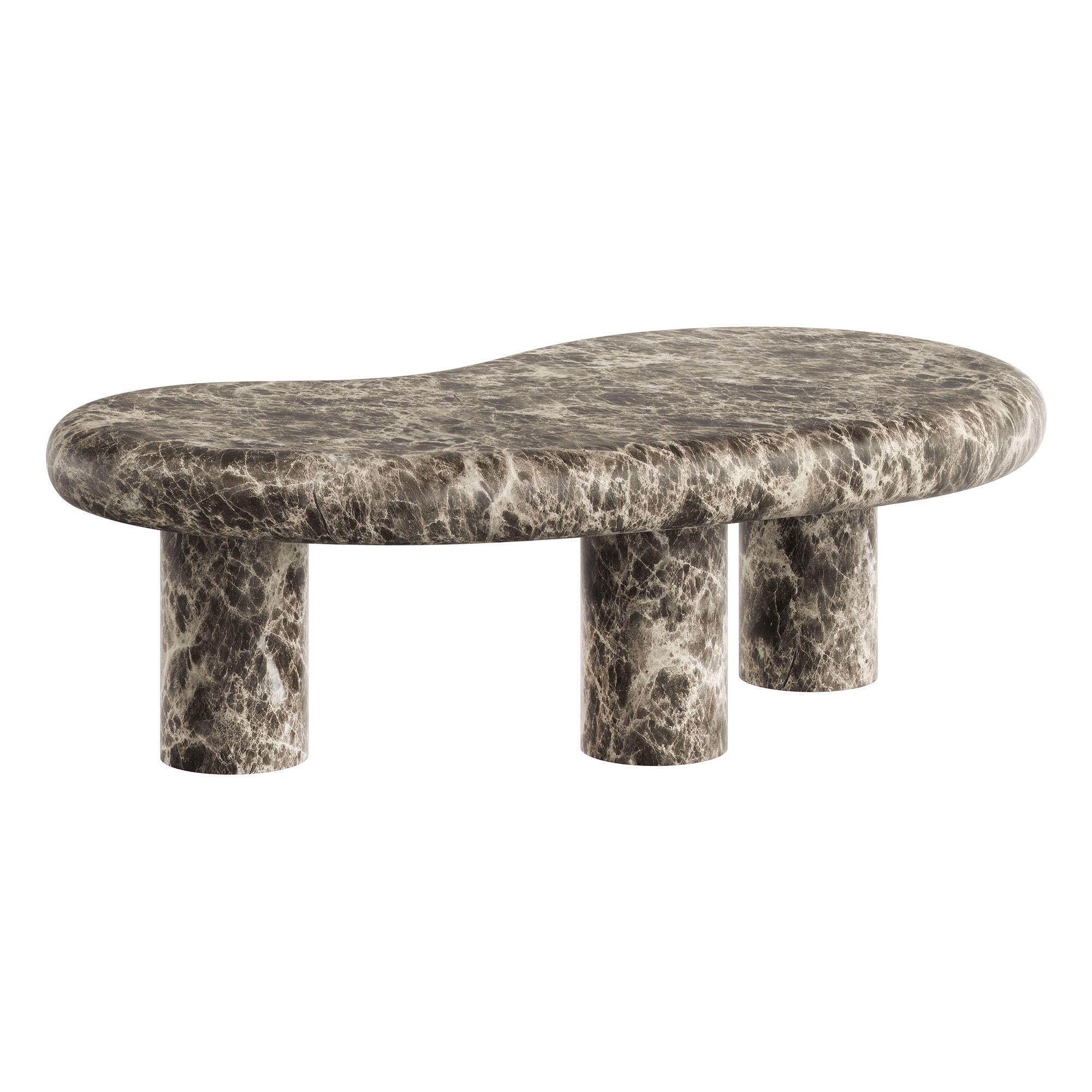 Modway Elowen Outdoor Coffee Table, Dark Emperador, large