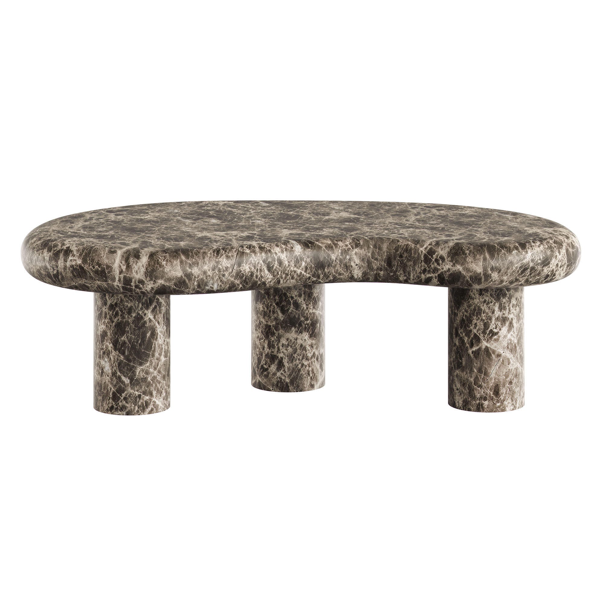 Modway Elowen Outdoor Coffee Table, Dark Emperador, large