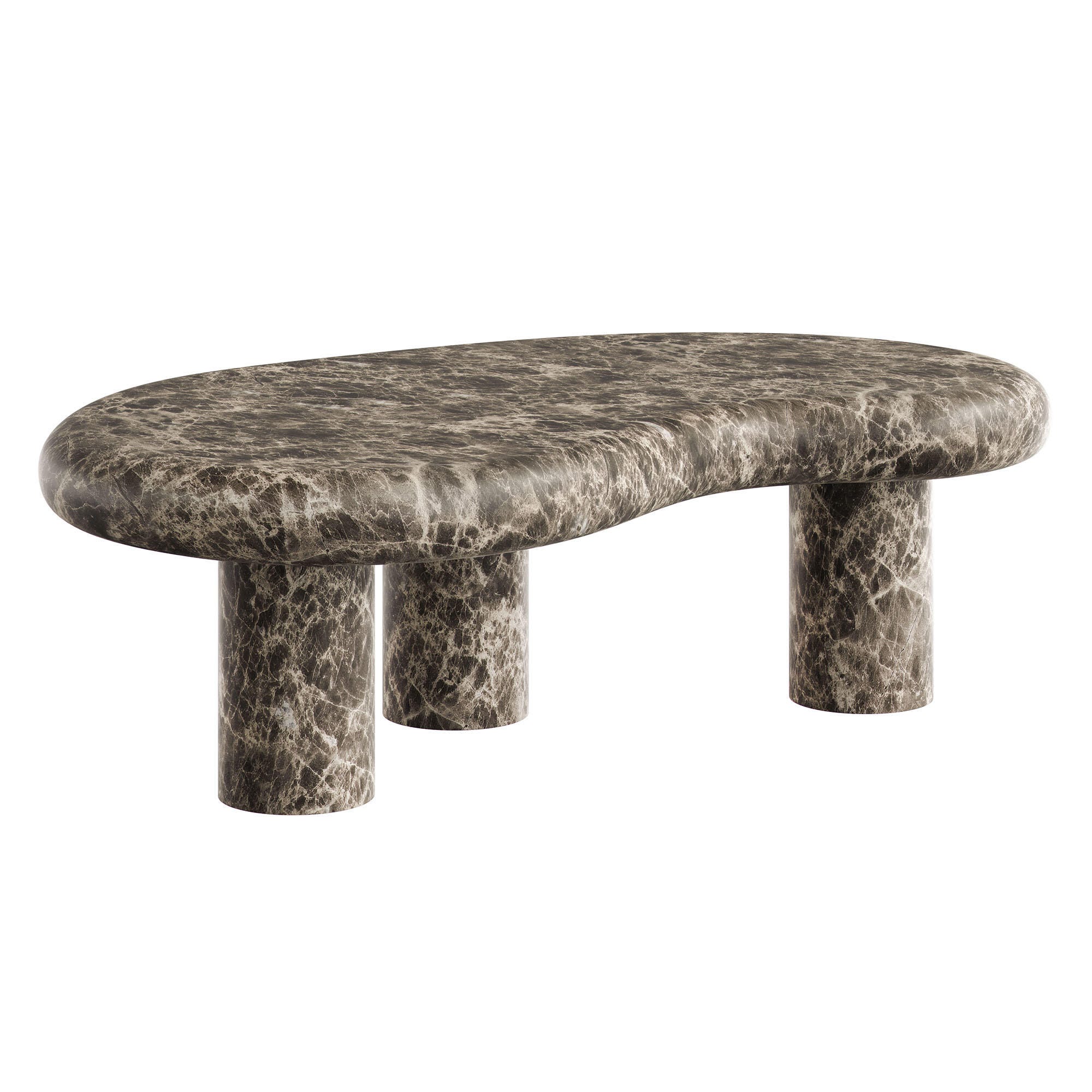 Modway Elowen Outdoor Coffee Table, Dark Emperador, large