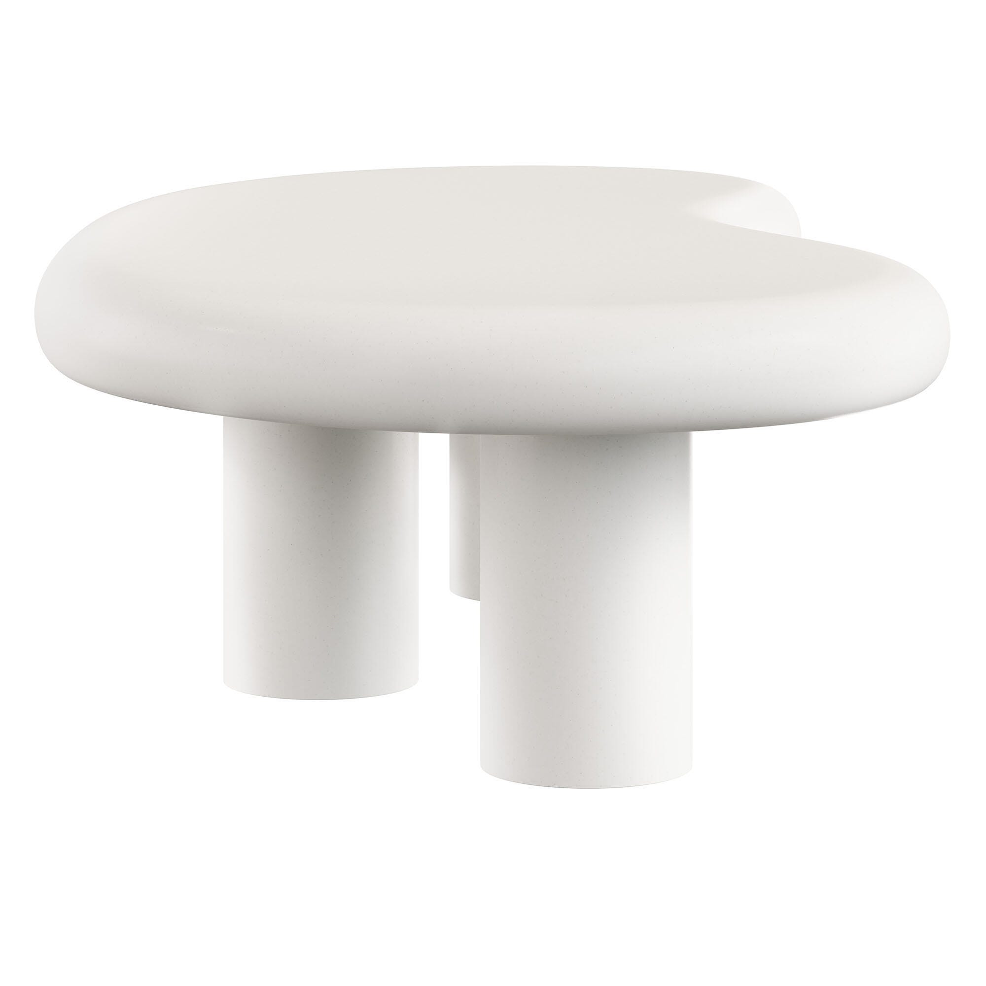 Modway Elowen Outdoor Coffee Table, White, large