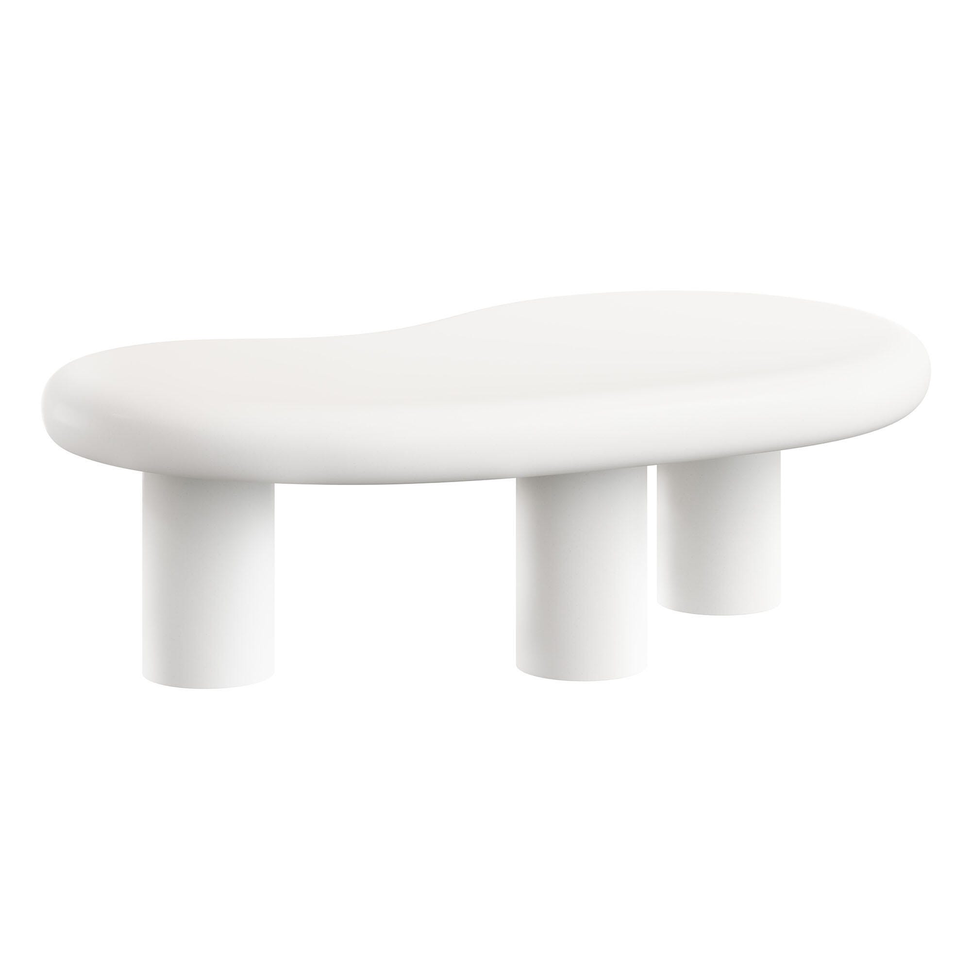 Modway Elowen Outdoor Coffee Table, White, large