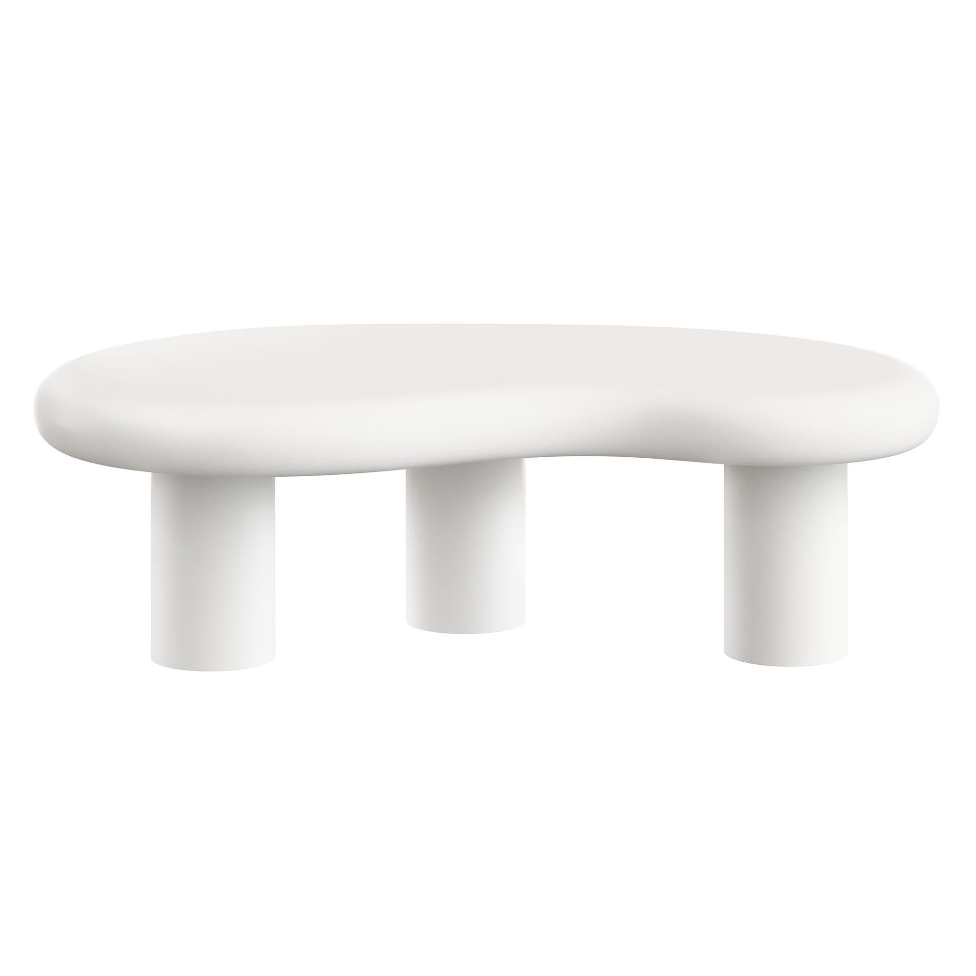 Modway Elowen Outdoor Coffee Table, White, large
