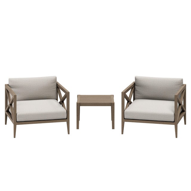 Modway Northlake Outdoor 2 Armchair and Side Table