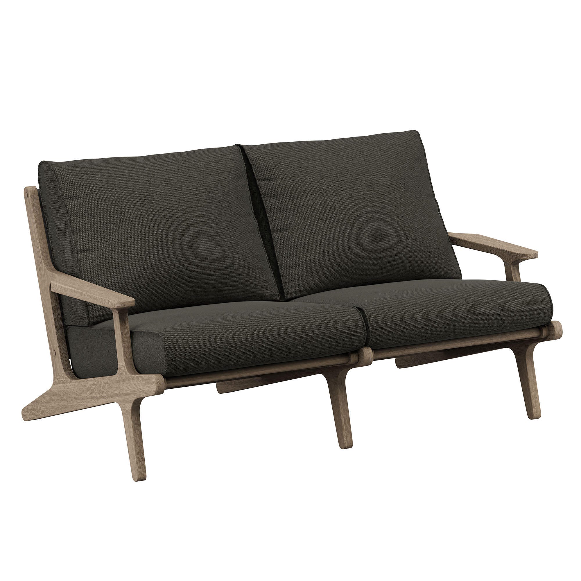 Modway Saratoga Outdoor Conversation Set, Flint Gray, large