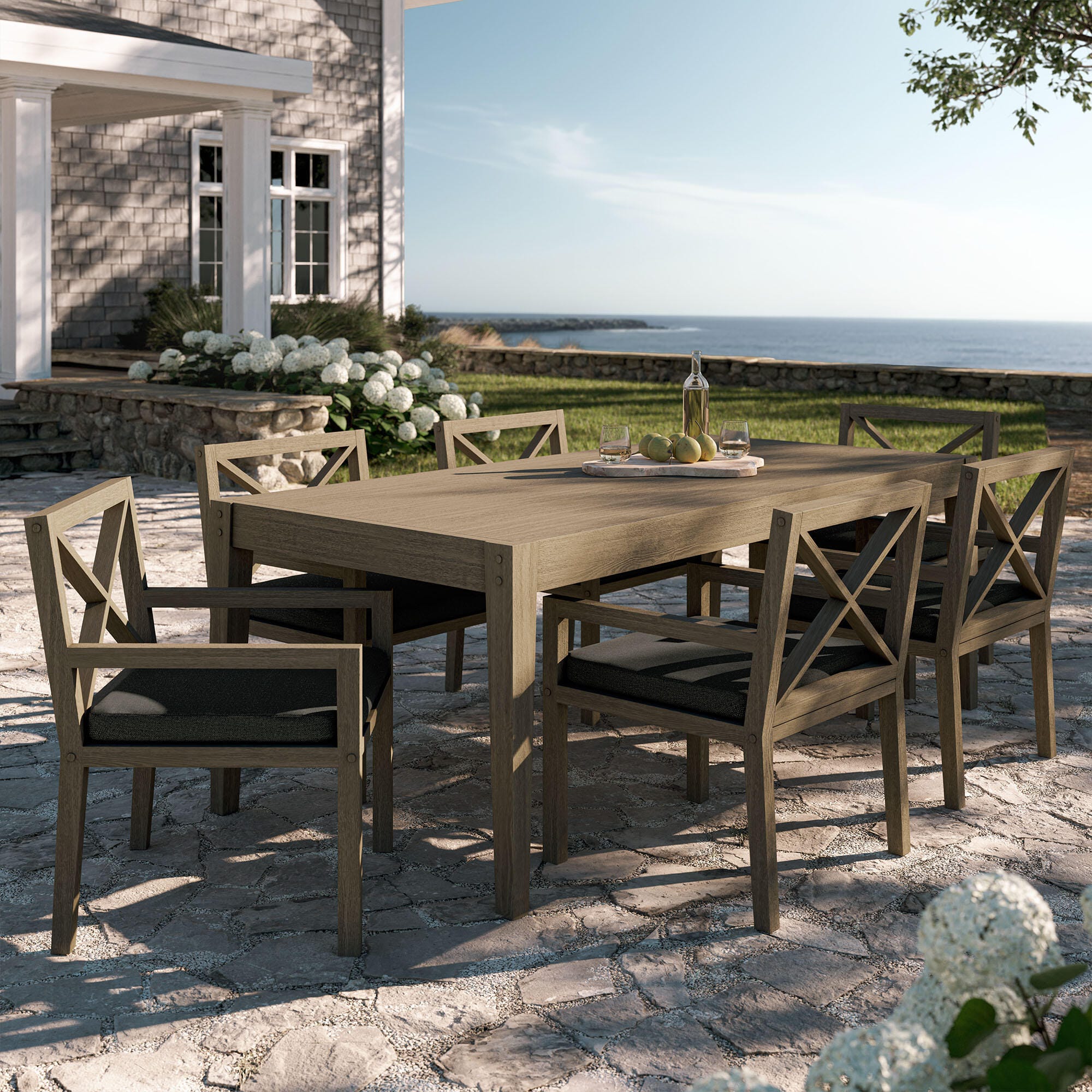 Modway Northlake Outdoor 2 Armchair and Side Table | Ashley